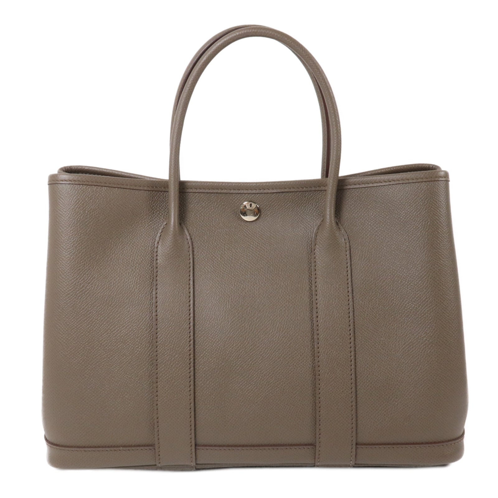 HERMES Epsom皮革Garden Party TPM手挽袋Etain