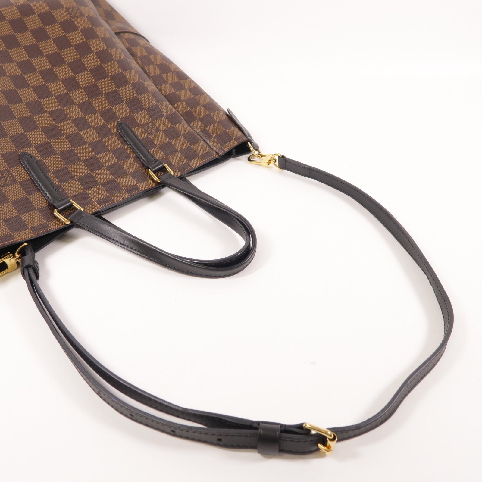 LOUIS VUITTON Damier Belmont金扣手挽肩背兩用袋