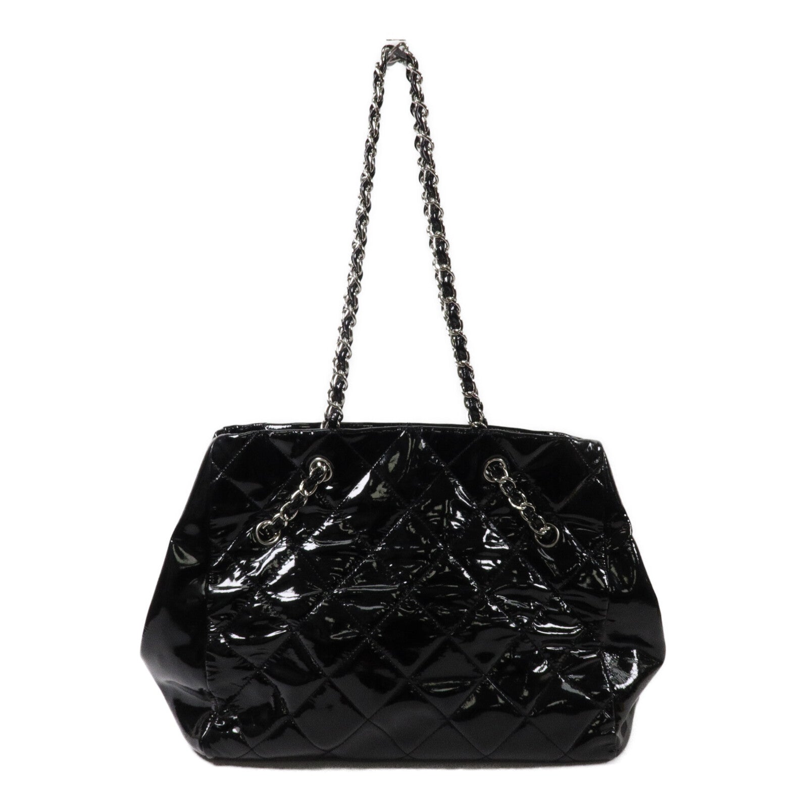 CHANEL 漆皮皮革Shoulder Bag鏈帶肩背袋