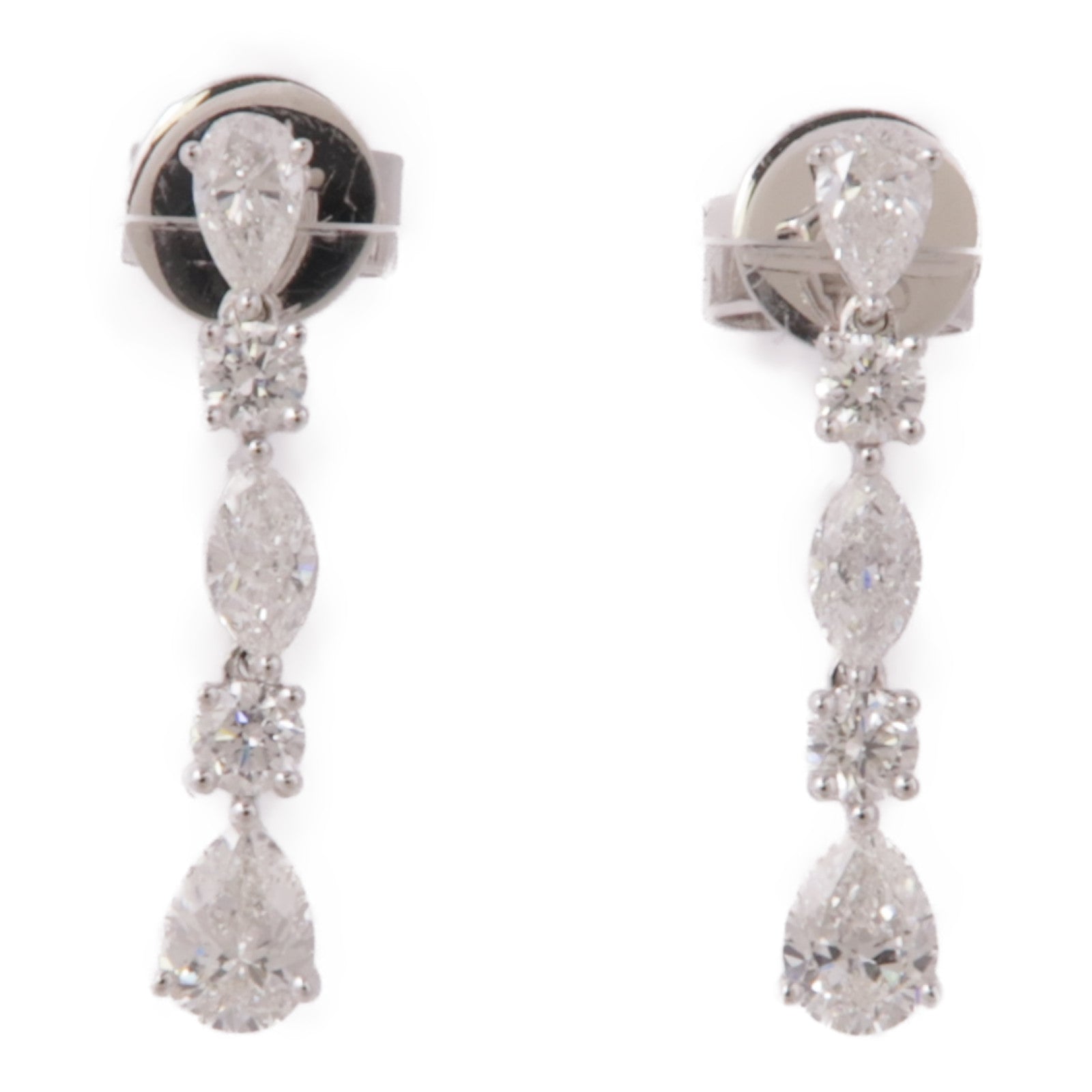 JEWELRY 18K白金Diamond Earrings鑽石耳環