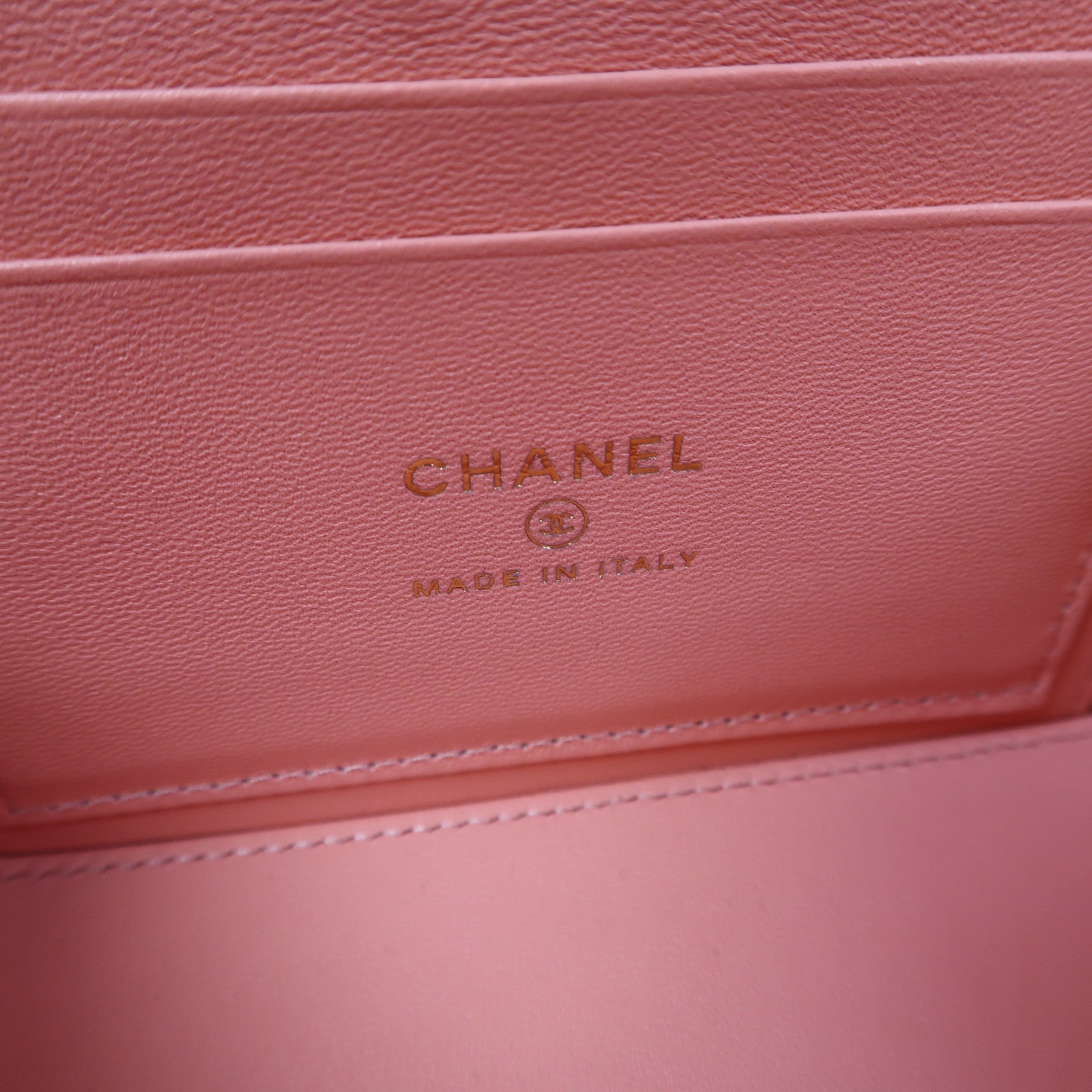 CHANEL 【激減優惠】菱格羊皮皮革Vanity Case金扣手挽肩背兩用袋粉紅色