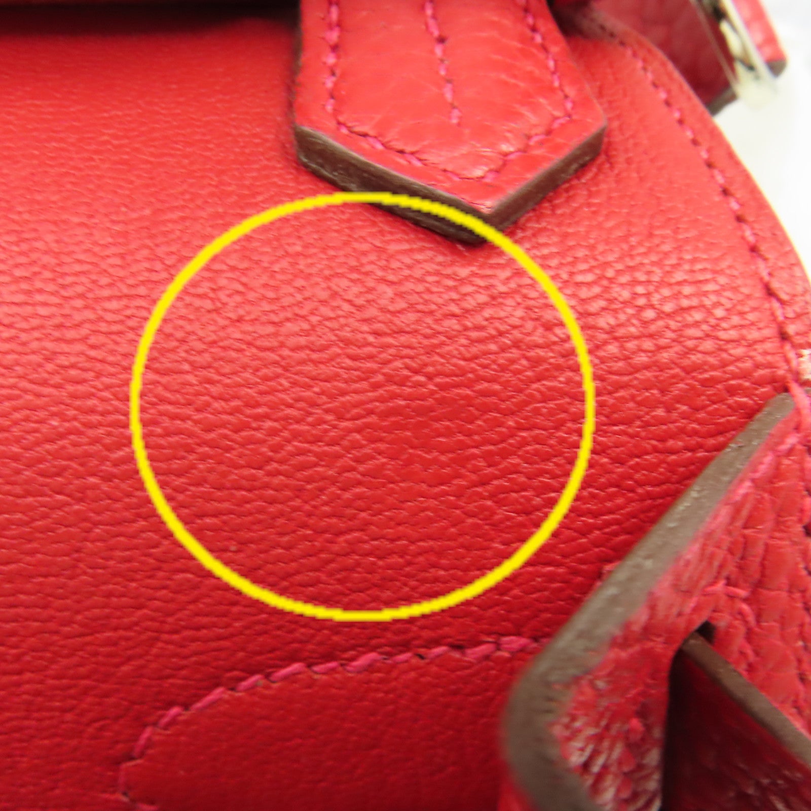 HERMES Clemence皮革Jypsiere 28 Shoulder Bag銀扣肩背袋Rouge Casaque卡薩克紅色