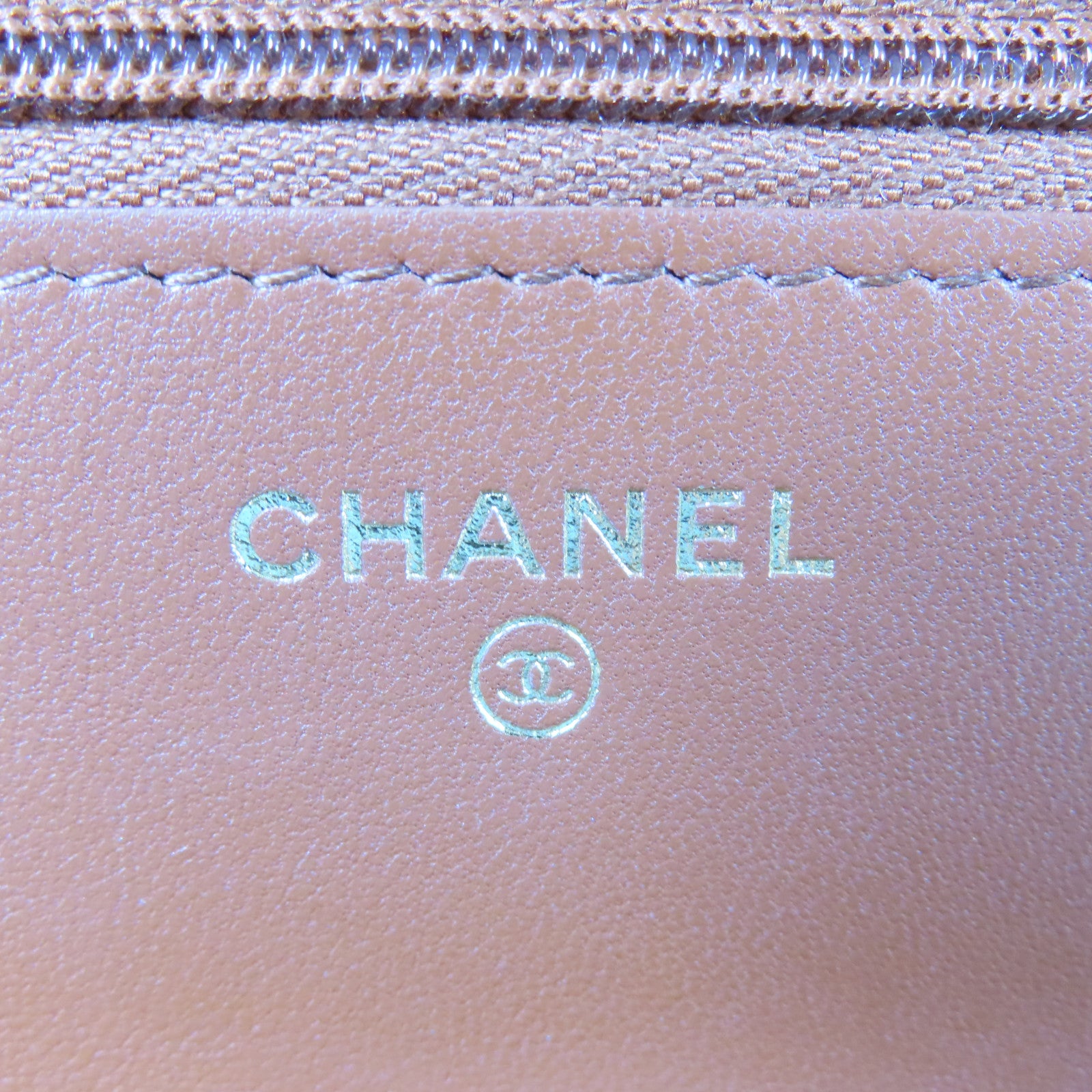 CHANEL 菱格羊皮皮革Top Handle WOC金扣鏈帶手挽肩背兩用袋啡色
