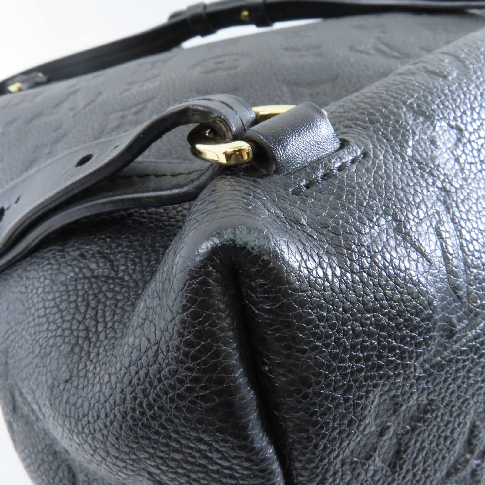 LOUIS VUITTON Monogram Empreinte Montsouris Backpack金扣背包黑色