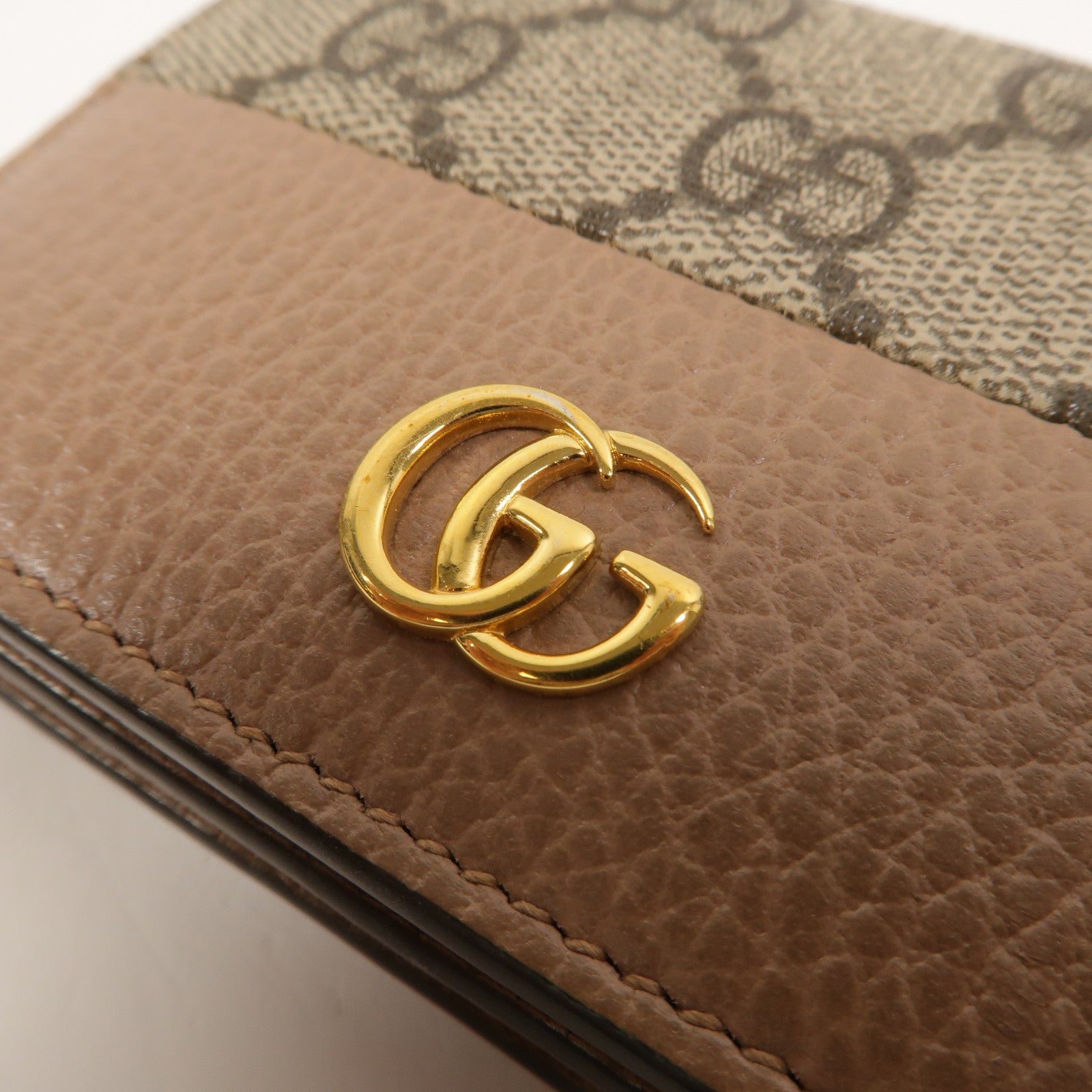 GUCCI 塗層帆布GG Marmont Wallet錢包