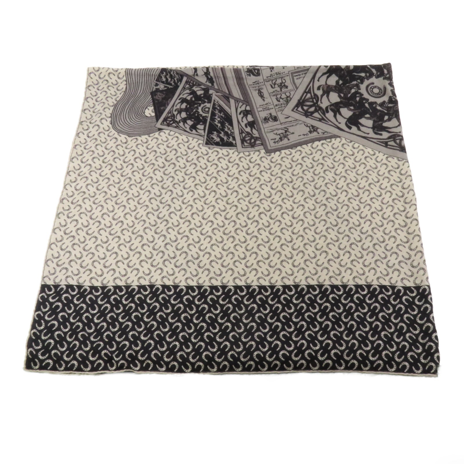 HERMES 羊絨/絲質Scarf 140X140絲巾