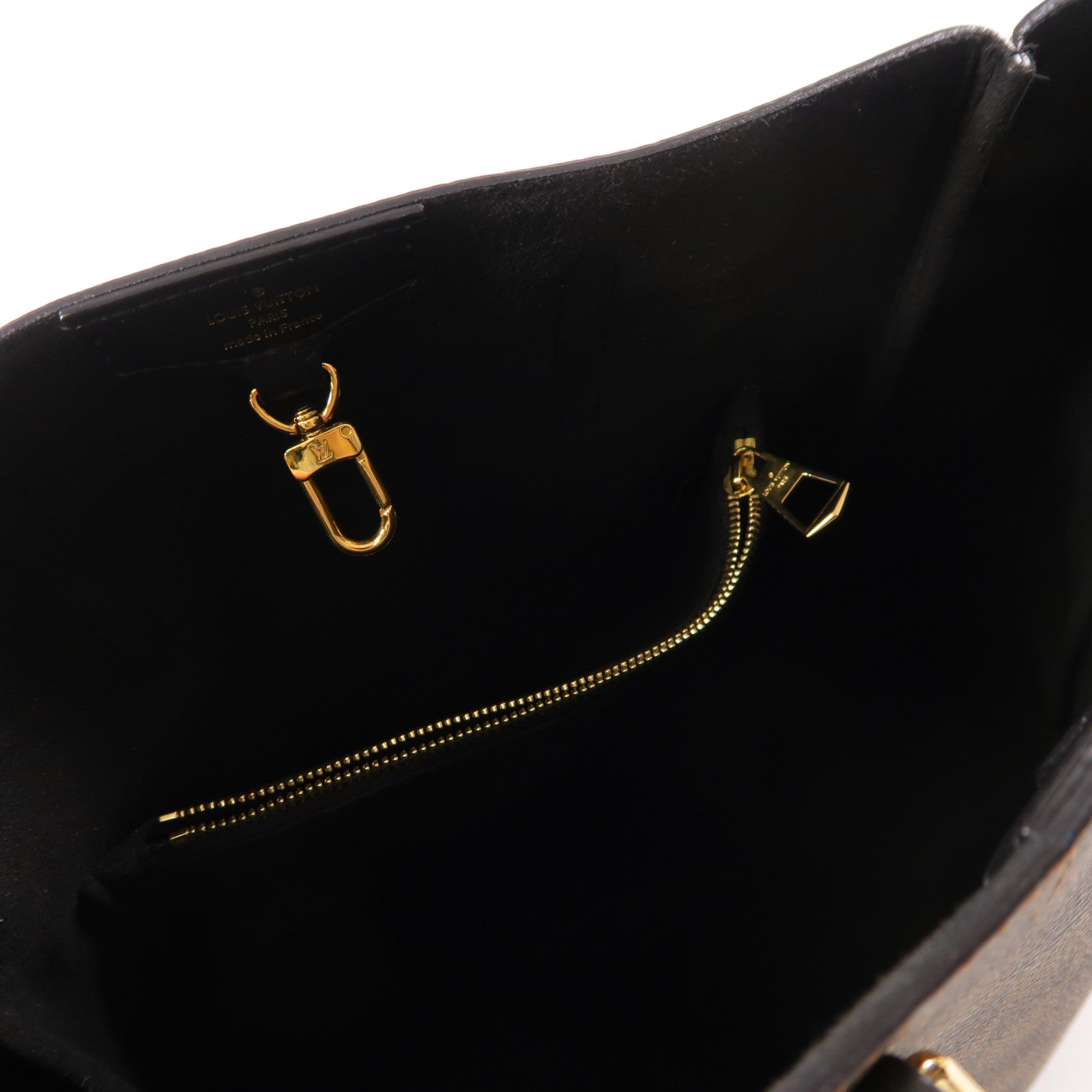 LOUIS VUITTON Damier Belmont金扣手挽肩背兩用袋