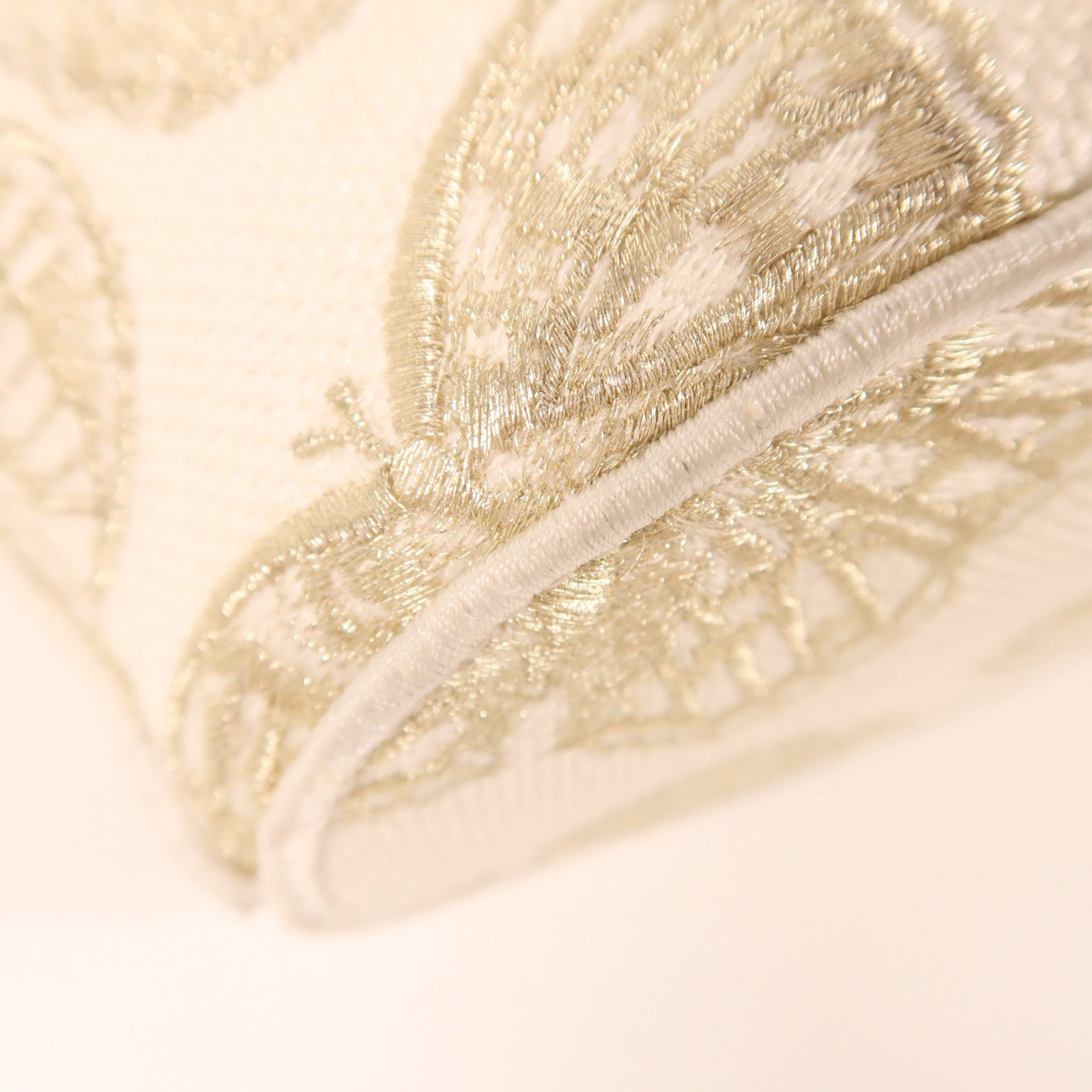 Dior 帆布Hat Basket Gradient Butterflies金扣手挽肩背兩用袋白色/金色