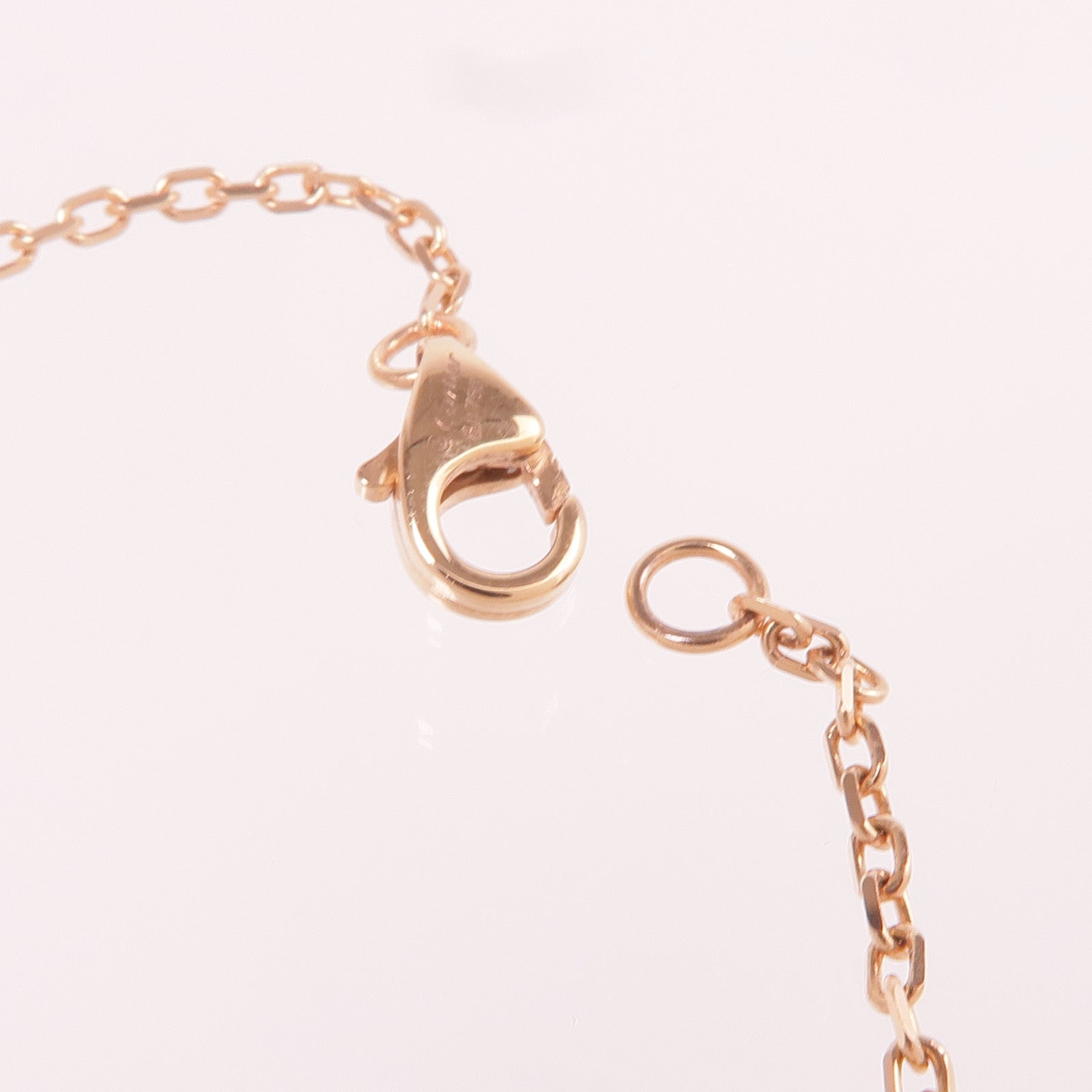 CARTIER 18K玫瑰金Love Bracelet On Chain Paved鑽石手鏈