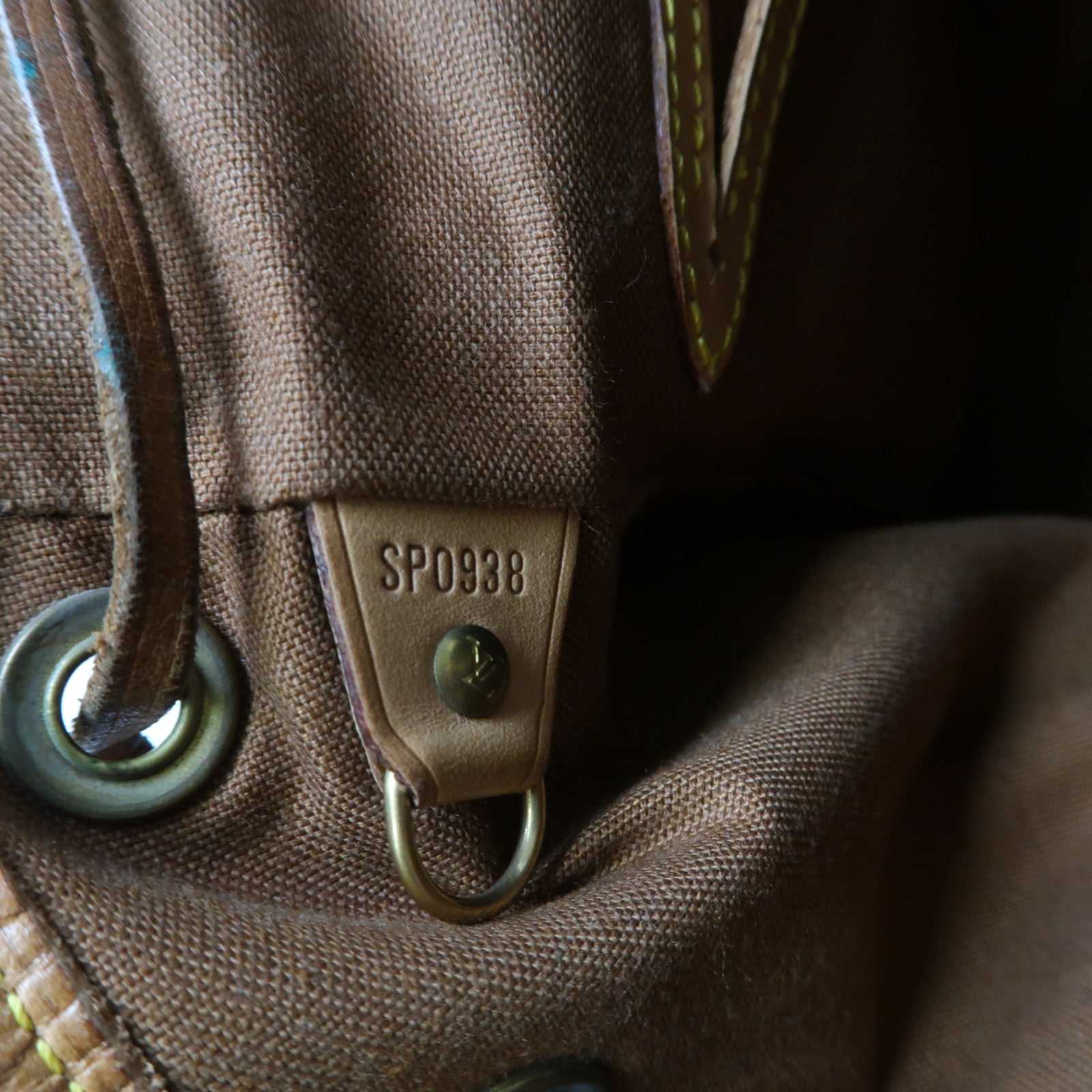LOUIS VUITTON Monogram Montsouris MM 金扣背包啡色
