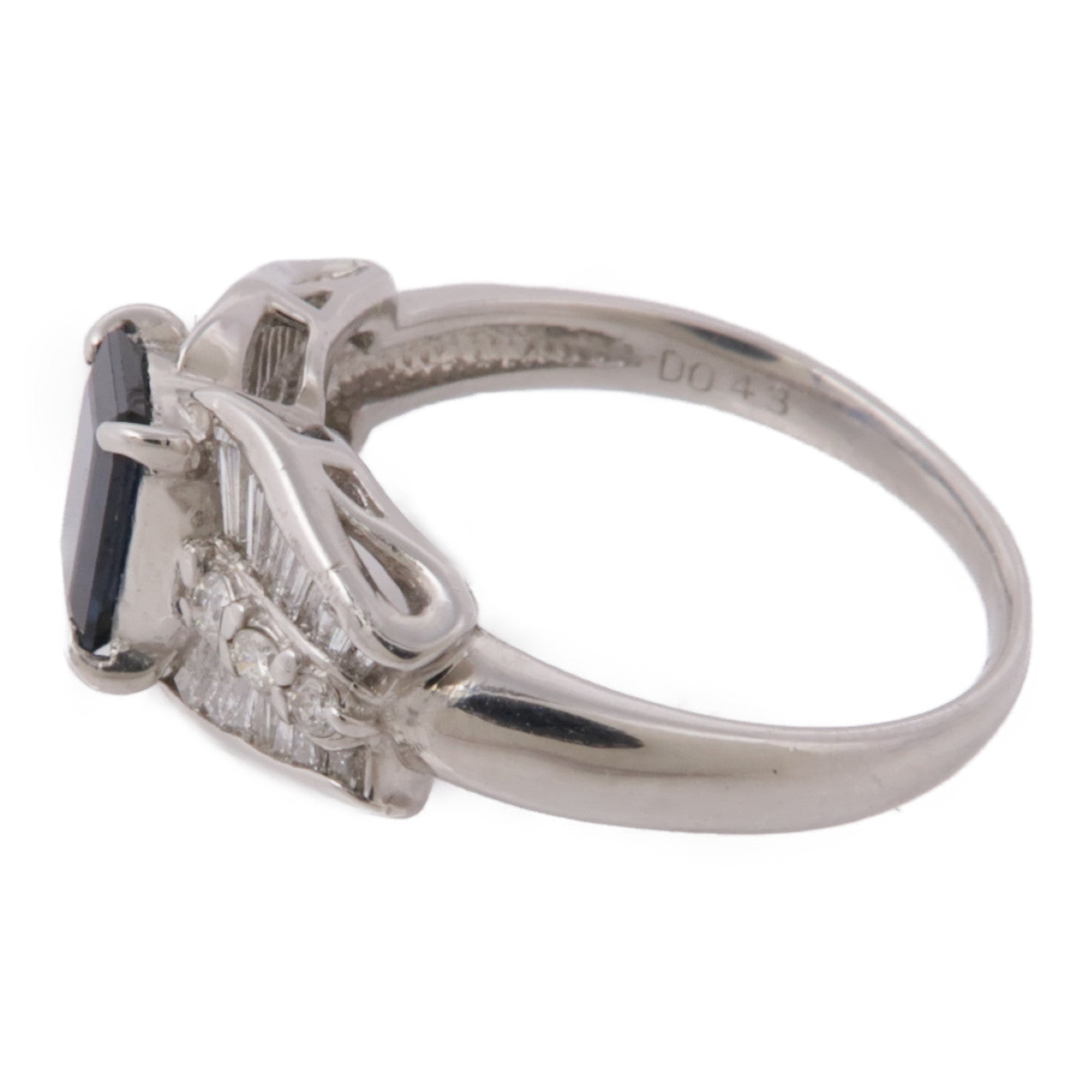 JEWELRY 【激減優惠】PT900鉑金Sapphire/Diamond Ring藍寶石/鑽石戒指US#6.25