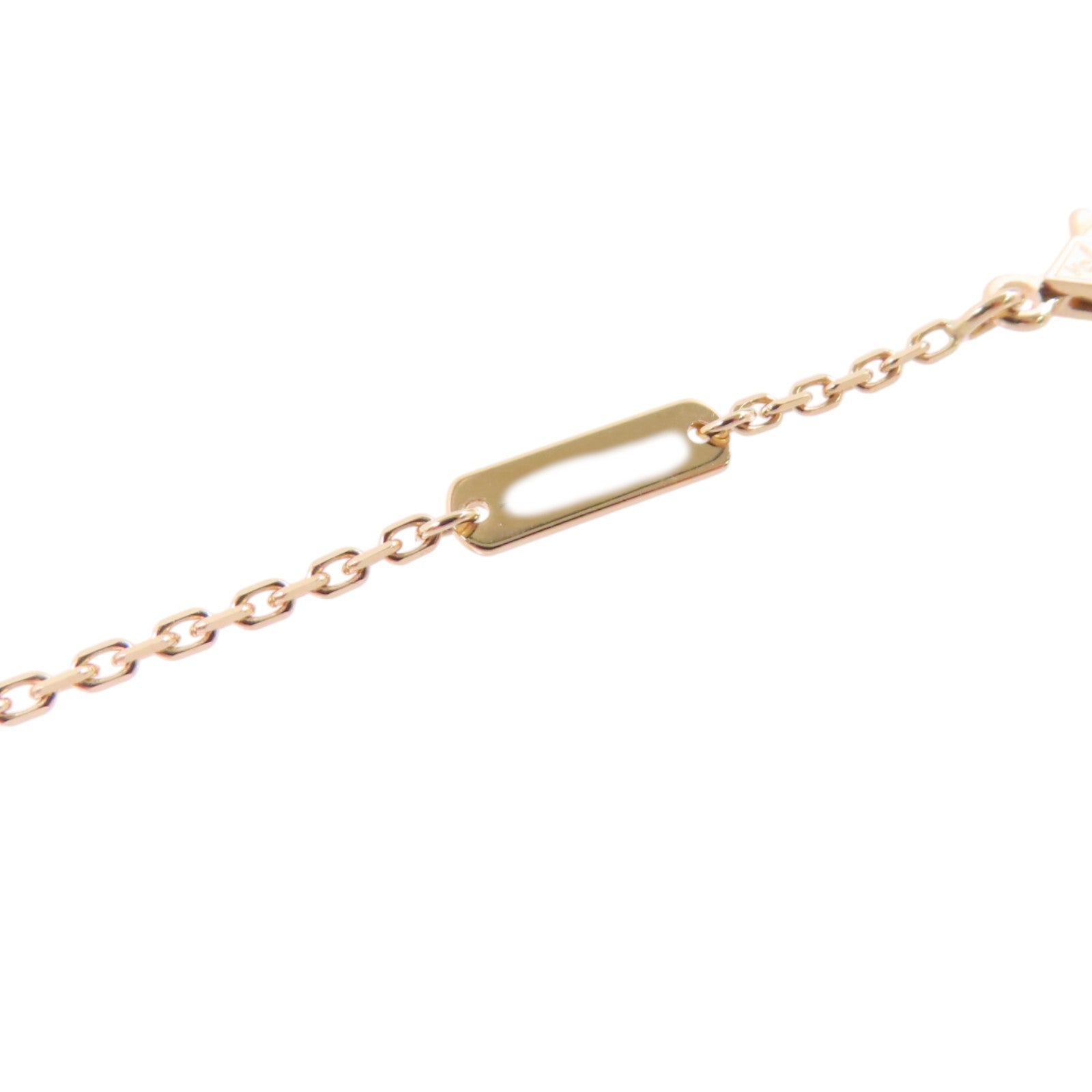 Van Cleef & Arpels 18K玫瑰金/縞瑪瑙Vintage Alhambra Onxy Pendant Necklace項鏈