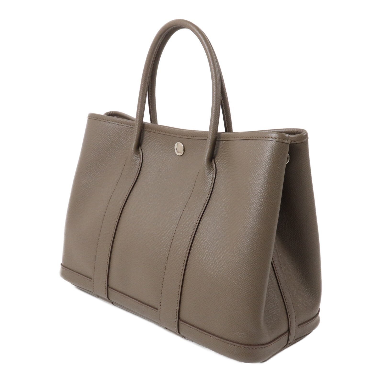 HERMES Epsom皮革Garden Party TPM手挽袋Etain