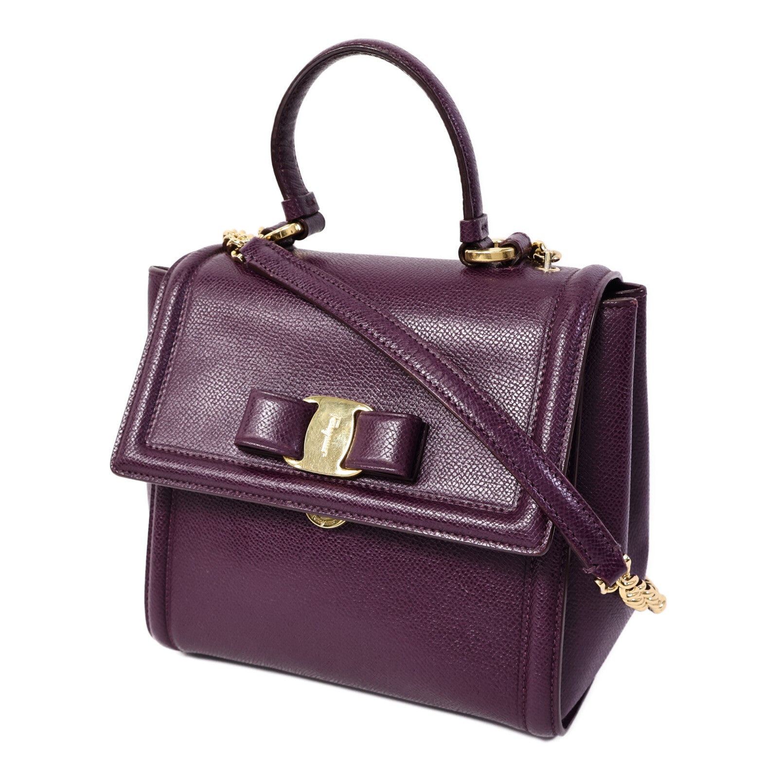 Salvatore Ferragamo 牛皮皮革Vara Ribbon手挽肩背兩用袋