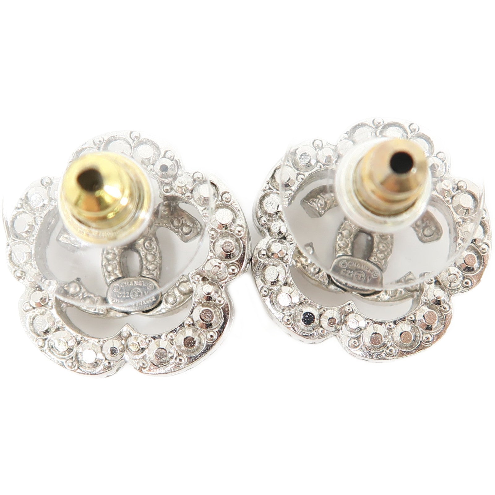 CHANEL 金屬Earrings耳環銀色