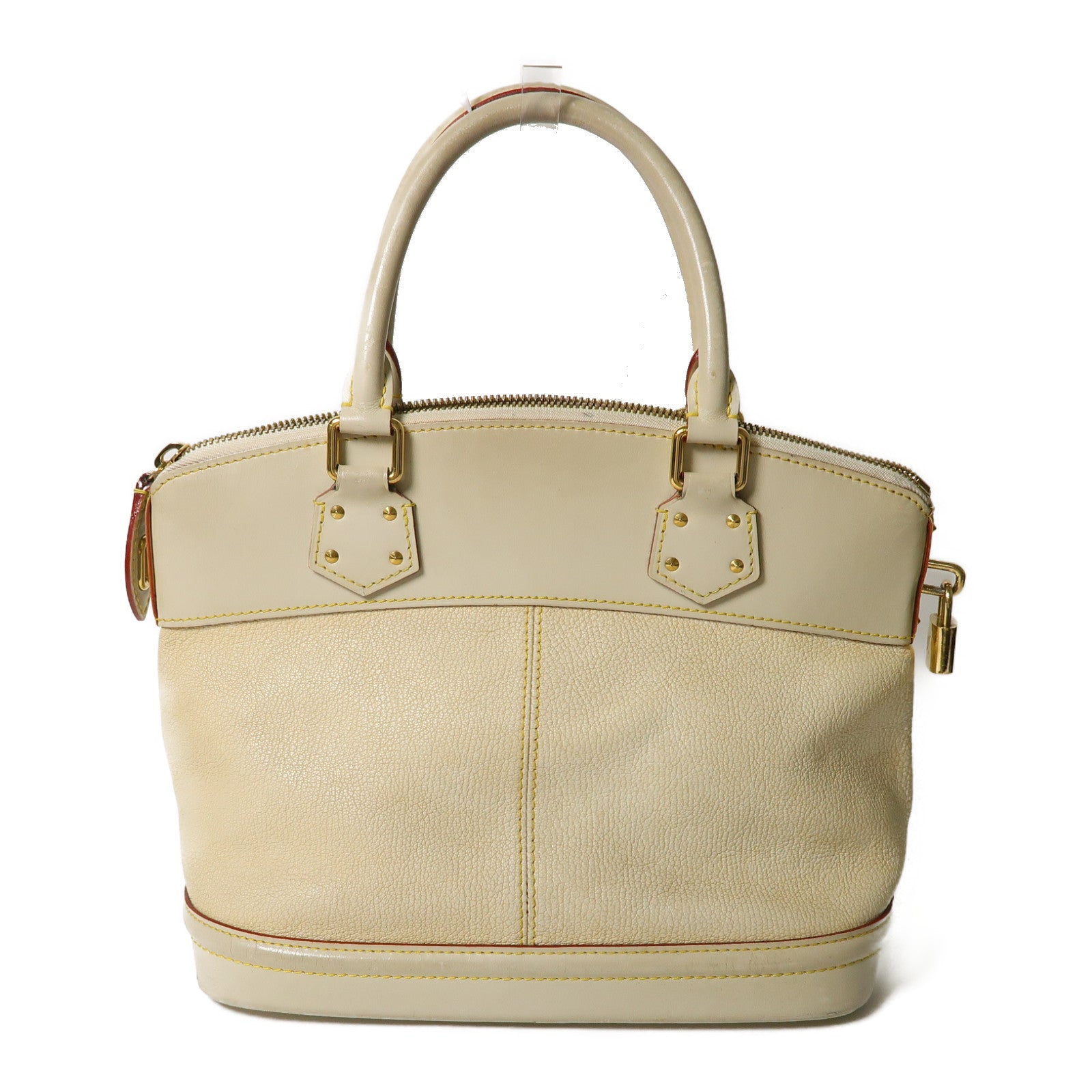 LOUIS VUITTON 【激減優惠】Suhali皮革Lockit PM金扣手挽袋米色