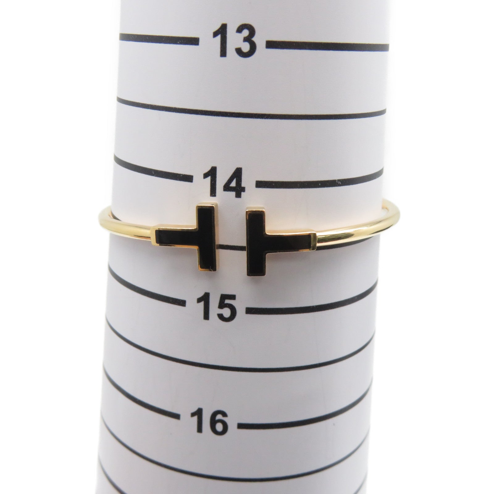 TIFFANY＆CO **【激減優惠】18K玫瑰金T Wire Black Onyx手鐲金色/黑色