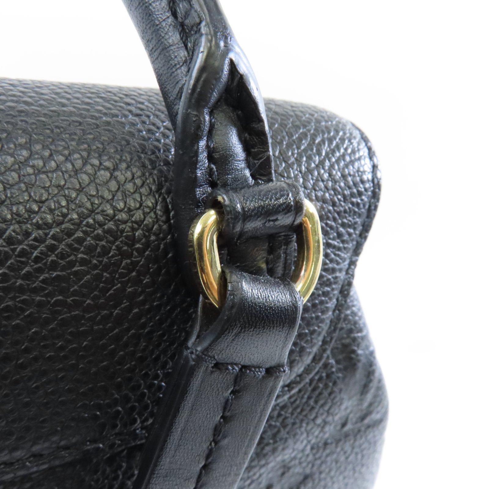 LOUIS VUITTON Monogram Empreinte Montsouris Backpack金扣背包黑色