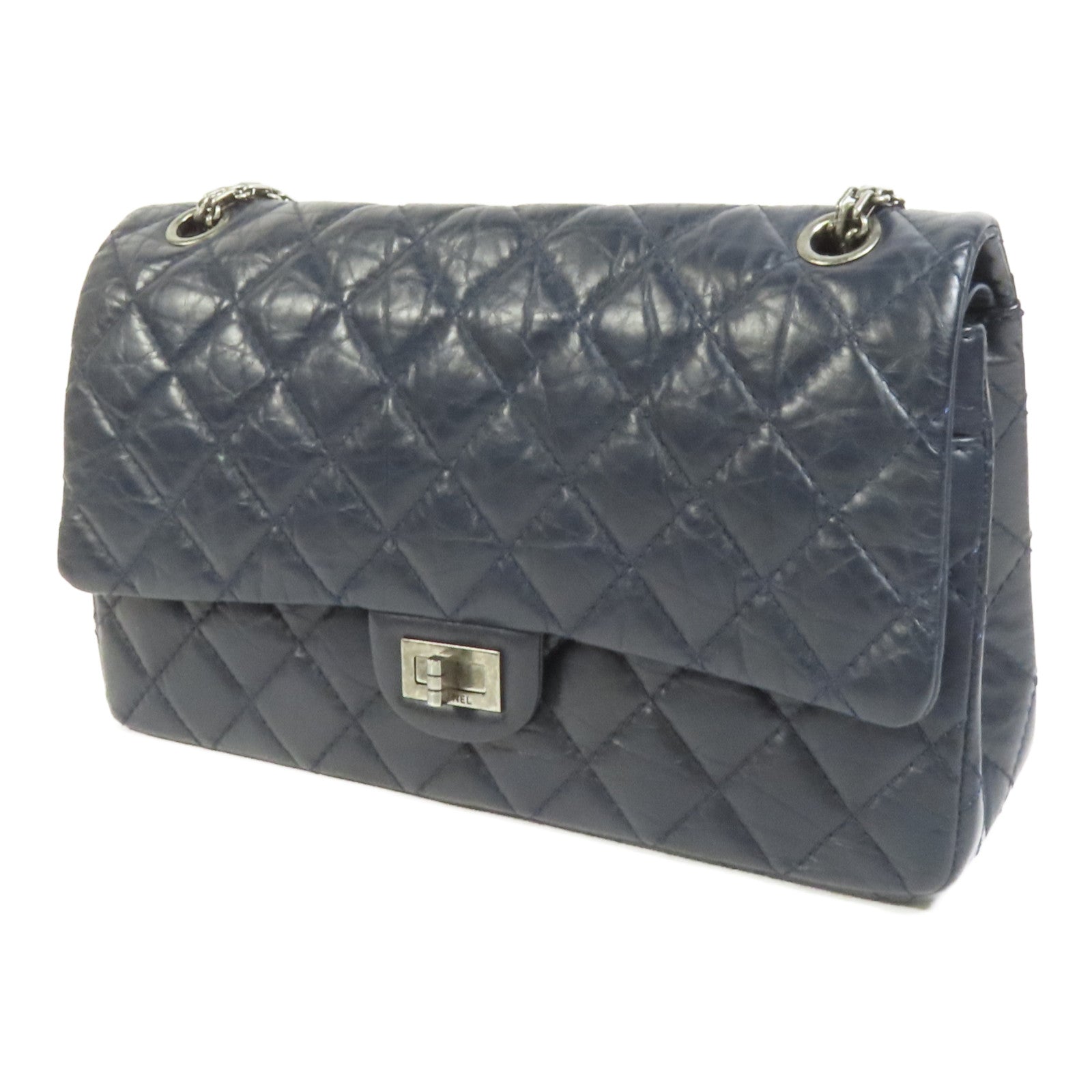 CHANEL 牛皮皮革2.55 Medium鏈帶肩背袋