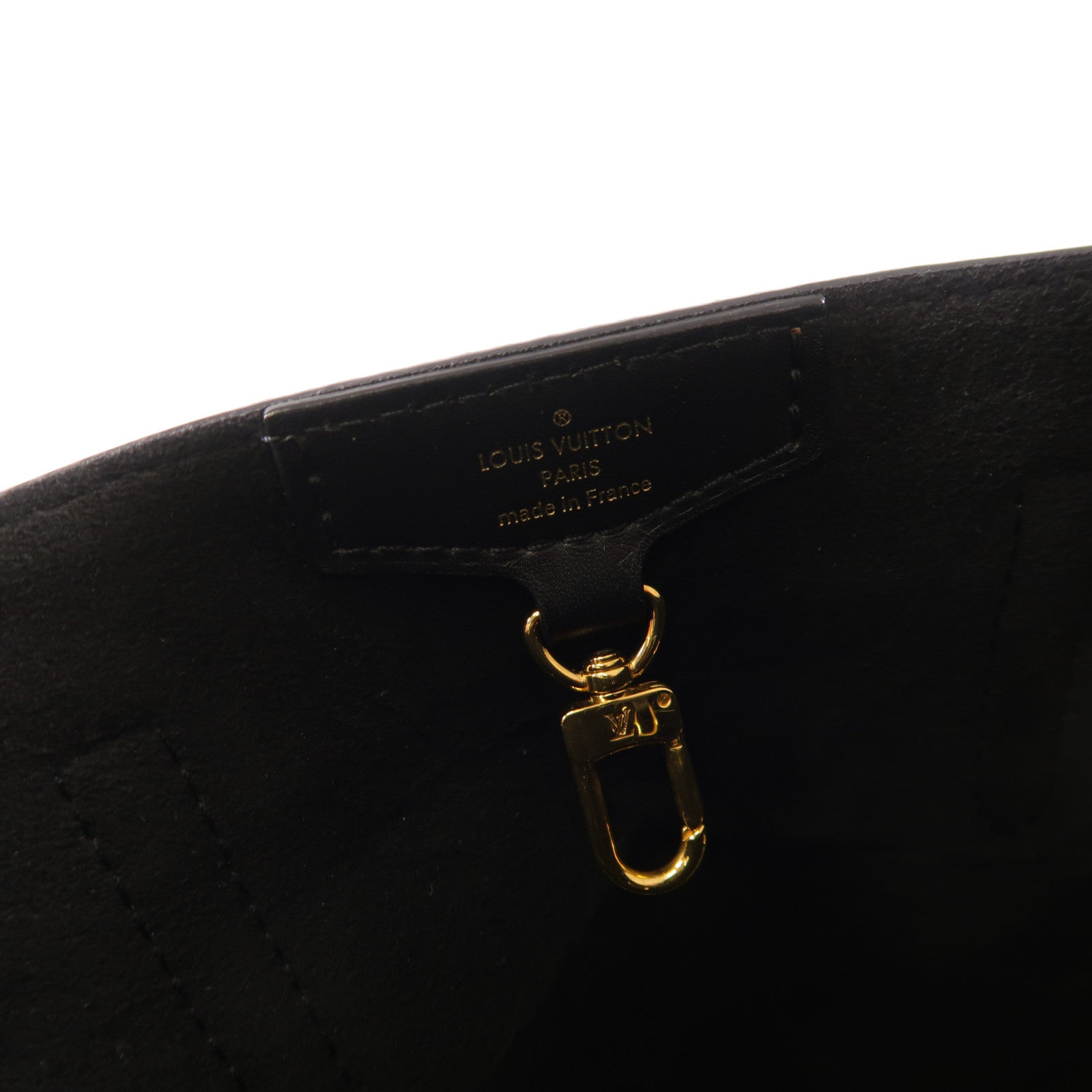 LOUIS VUITTON Damier Belmont金扣手挽肩背兩用袋