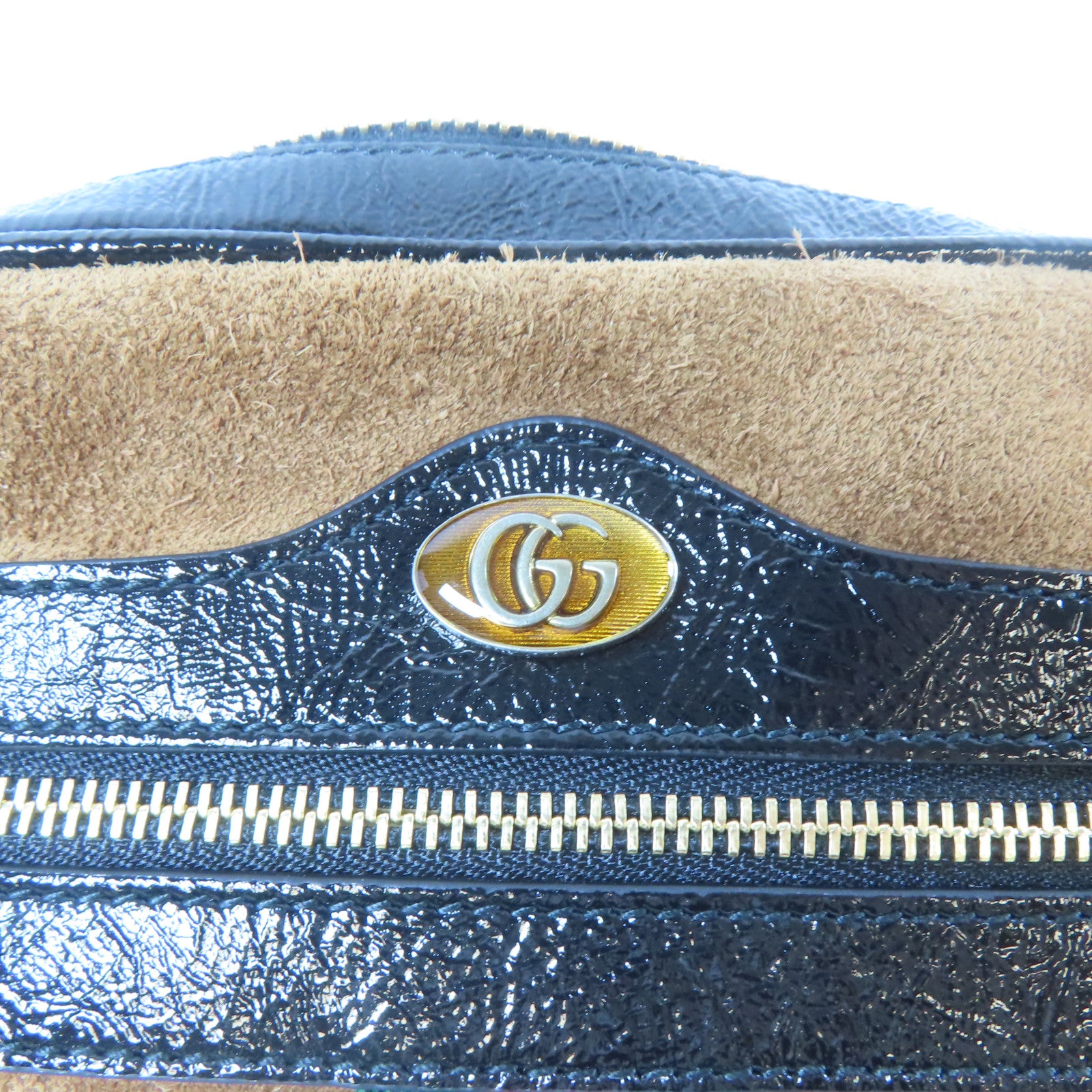 GUCCI 【激減優惠】麂皮皮革Mini Ophidia金扣肩背袋啡色/黑色