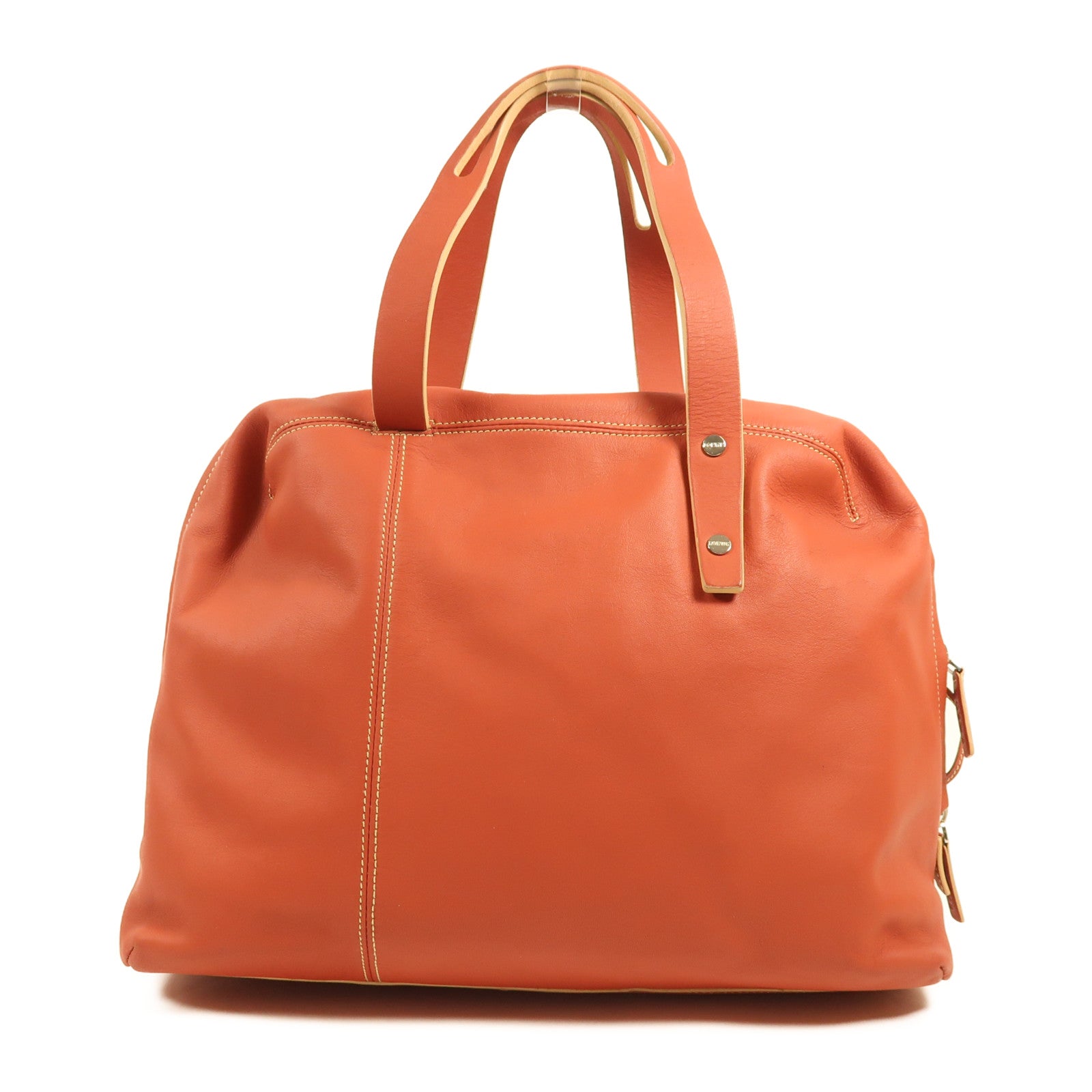 LOEWE 牛皮皮革Hand Bag銀扣手挽袋