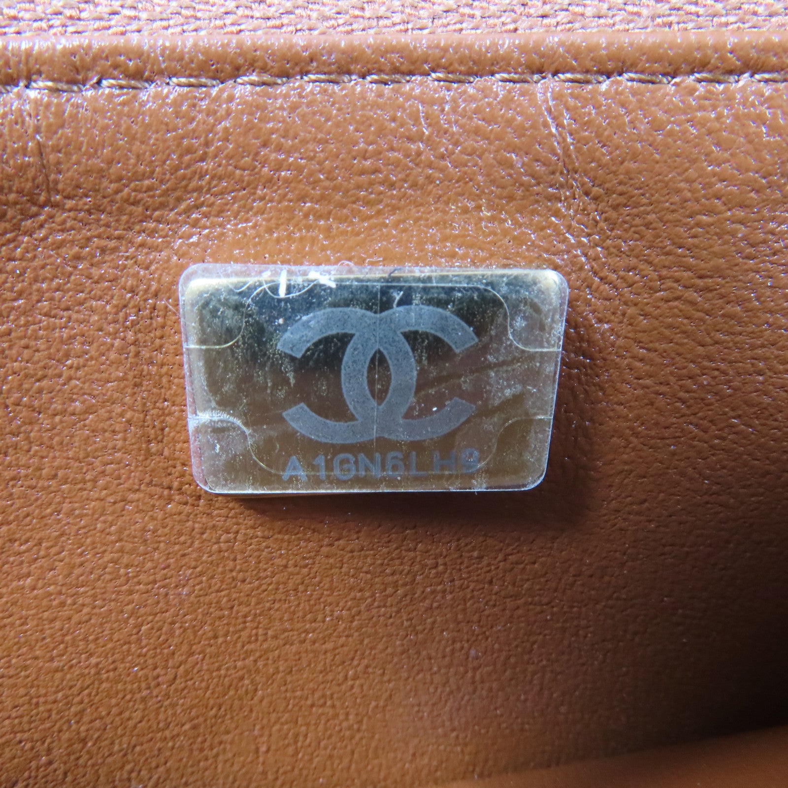 CHANEL 菱格羊皮皮革Top Handle WOC金扣鏈帶手挽肩背兩用袋啡色