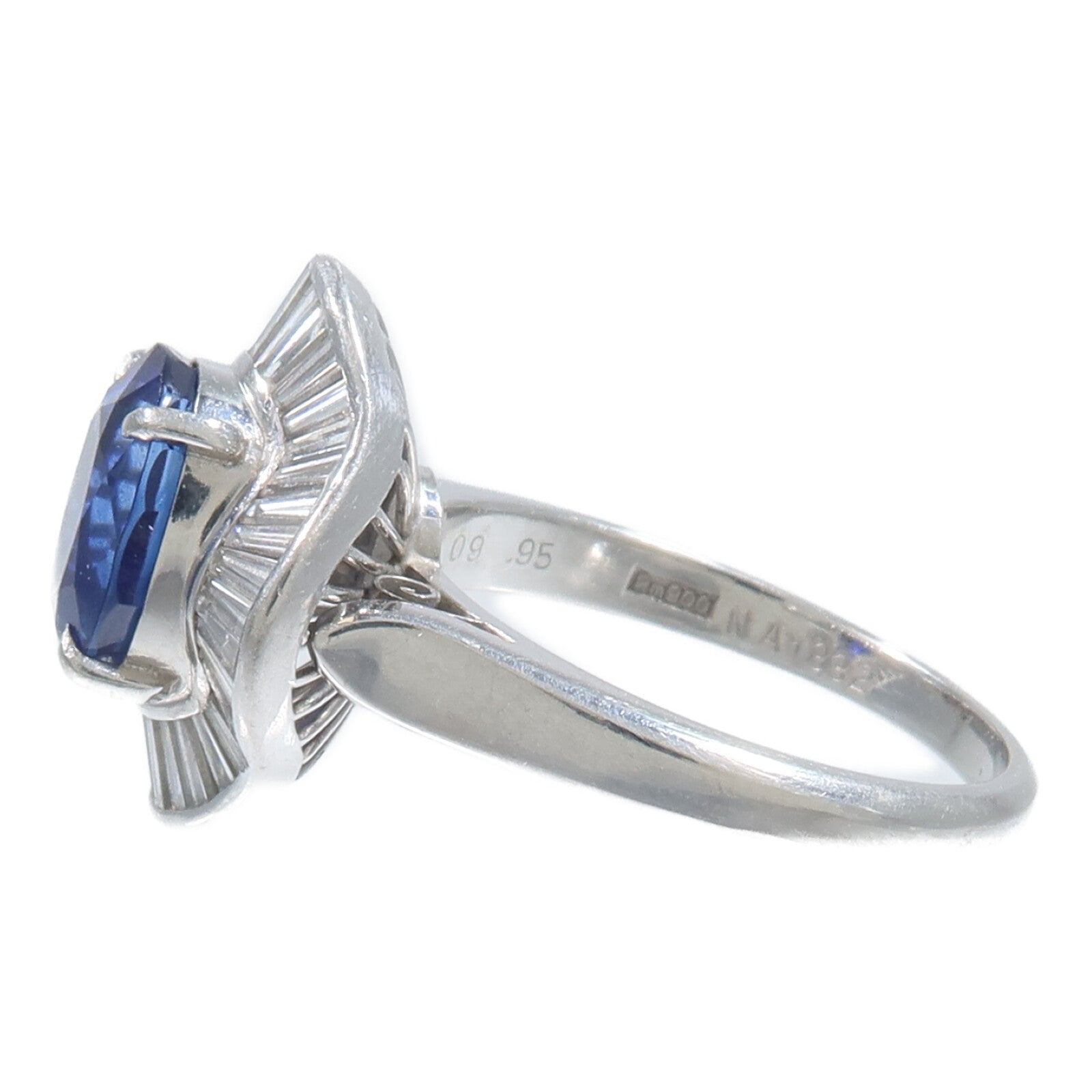 JEWELRY PM900鉑金Sapphire Diamond Ring藍寶石/鑽石戒指