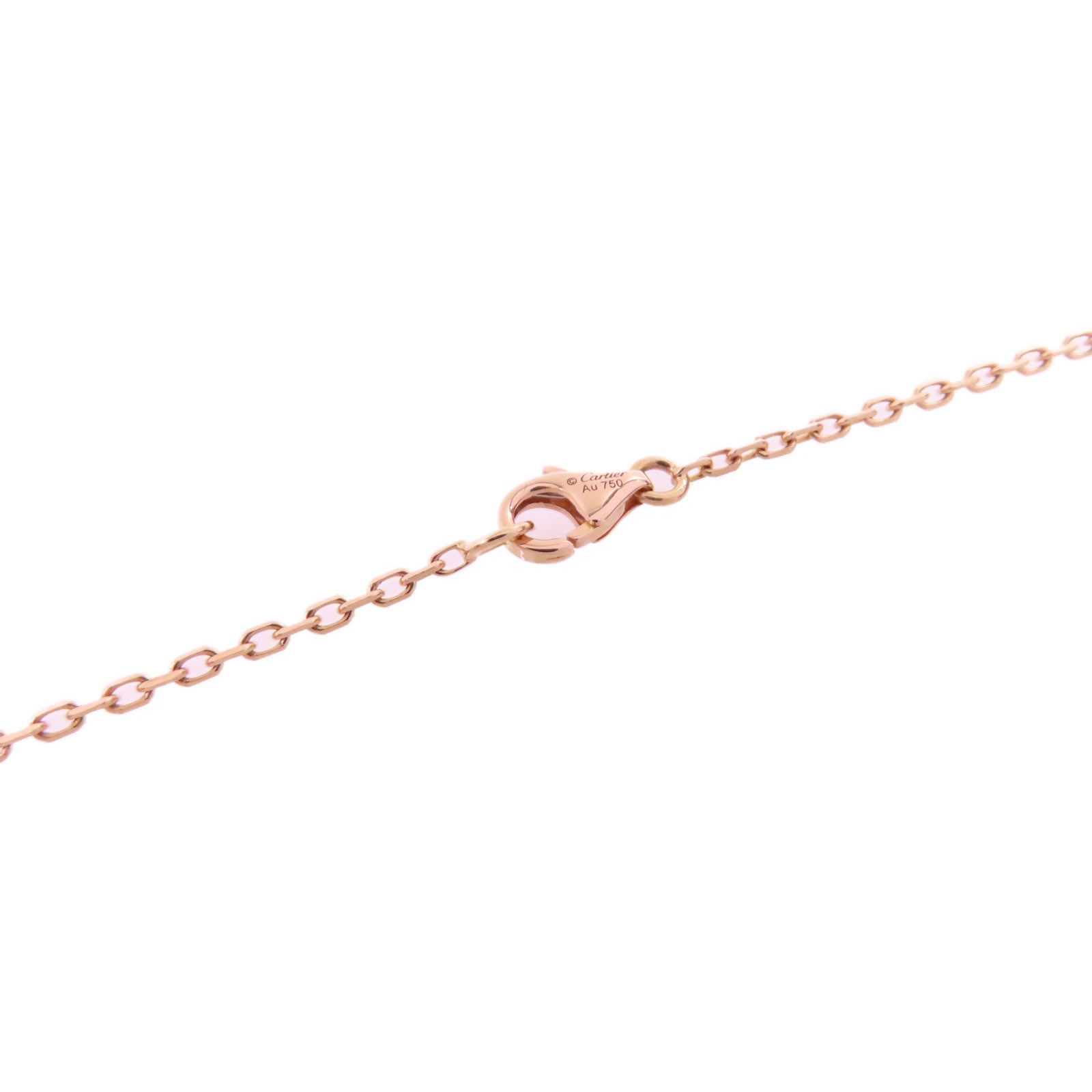 CARTIER 18K玫瑰金/黃金/白金/鑽石Trinity Diamond Necklace金扣項鏈