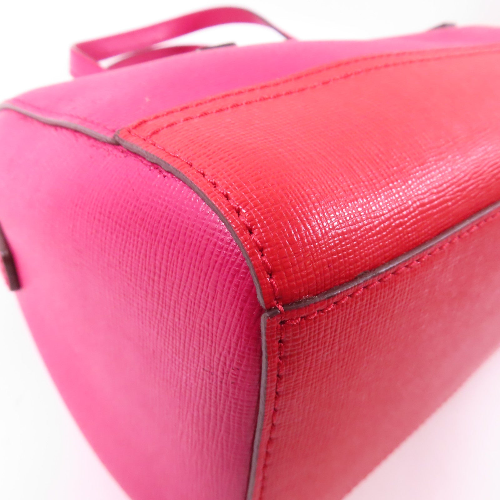 COACH 牛皮皮革Shoulder Bag金扣手挽肩背兩用袋粉紅色