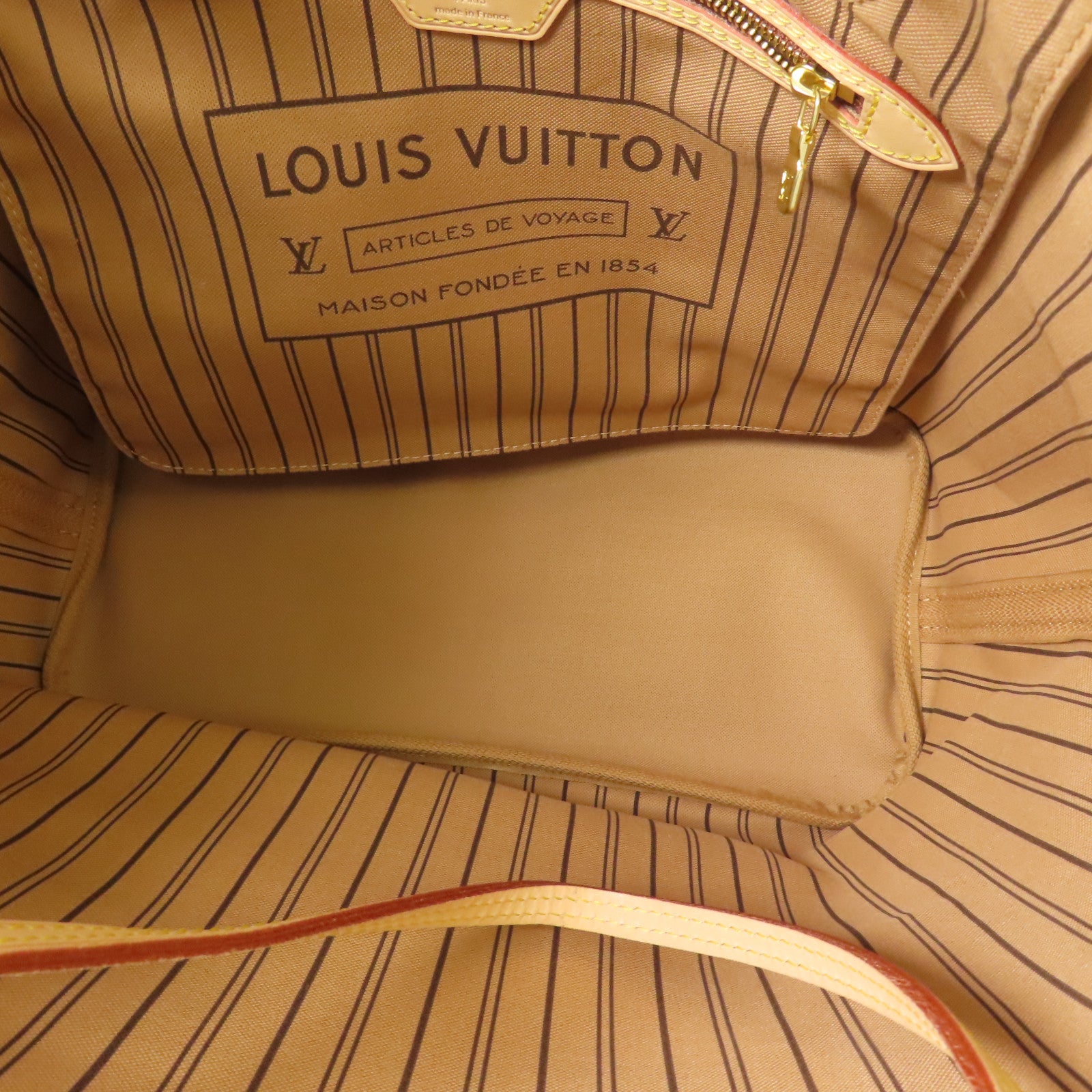 LOUIS VUITTON Monogram Neverfull MM金扣手挽袋