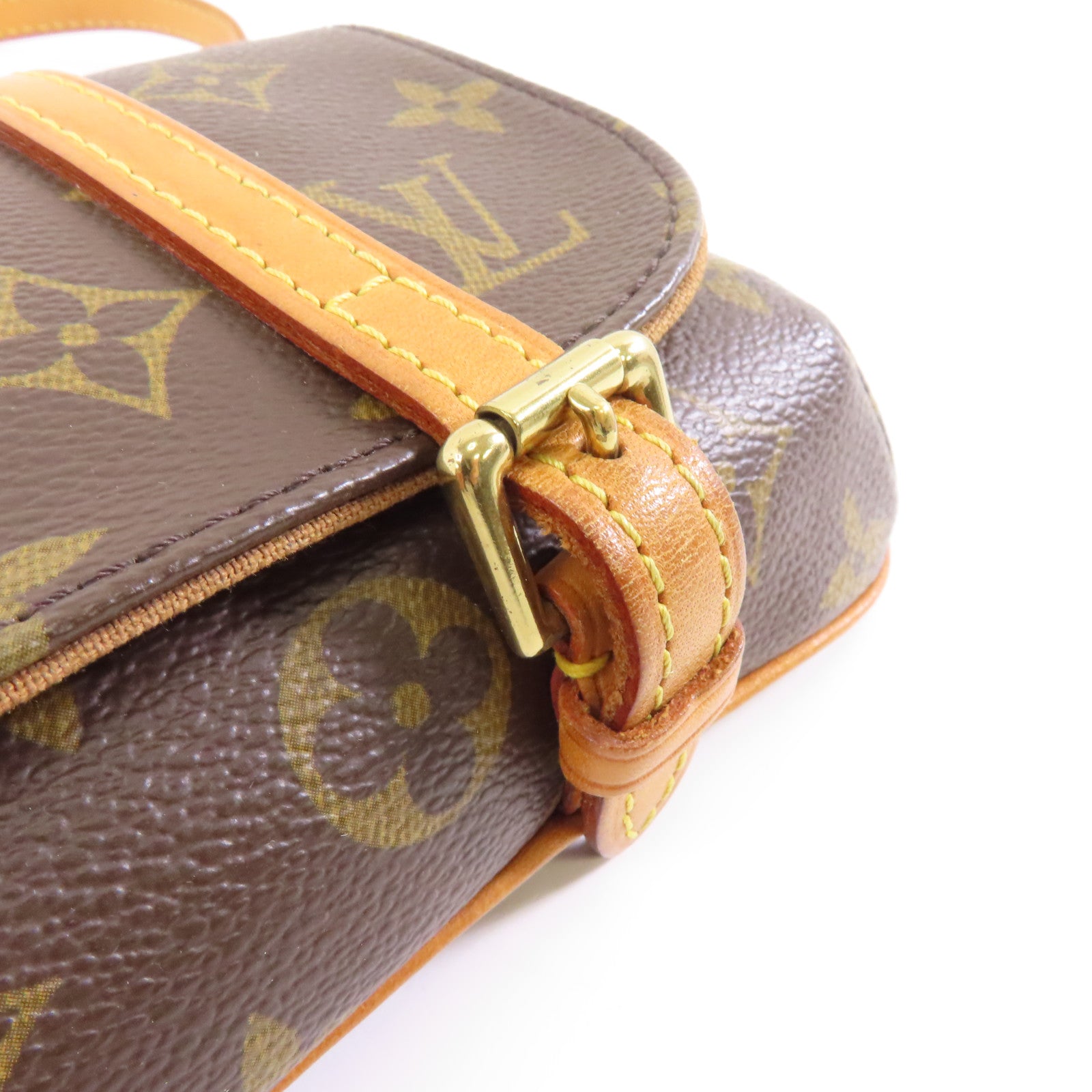 LOUIS VUITTON Monogram Pochette Marelle金扣腰包啡色