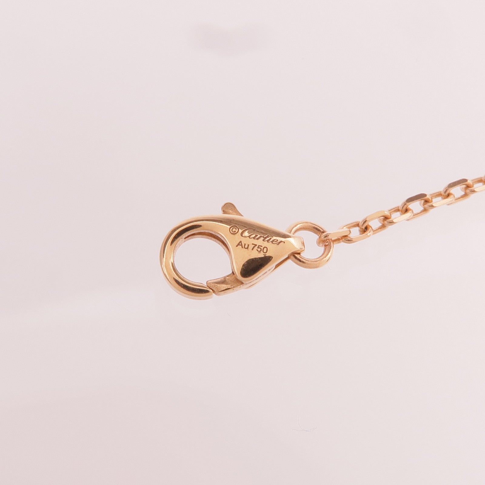 CARTIER 18K玫瑰金Love Bracelet On Chain Paved鑽石手鏈