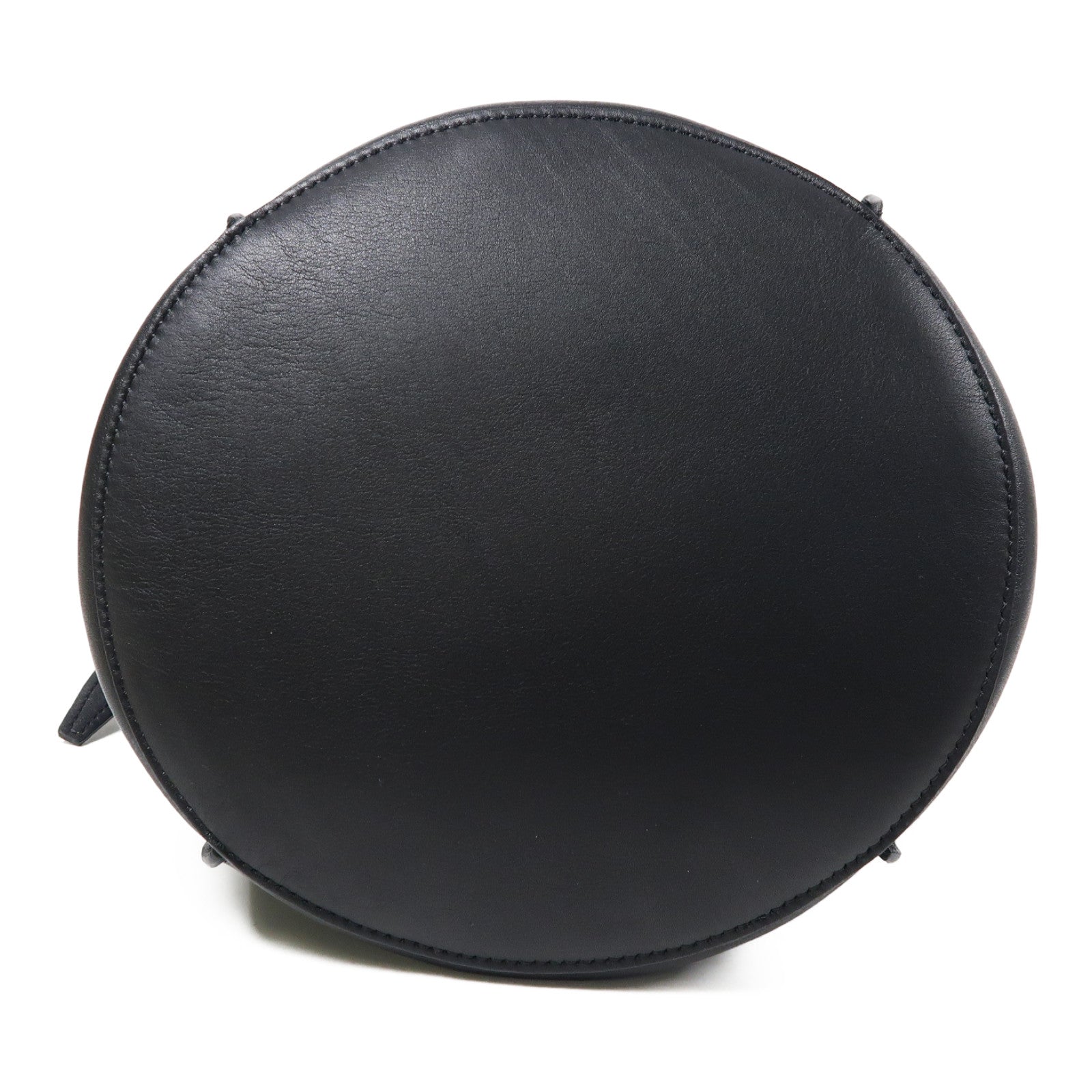 CELINE 【激減優惠】牛皮皮革Bucket W Long Strap銀扣肩背袋黑色