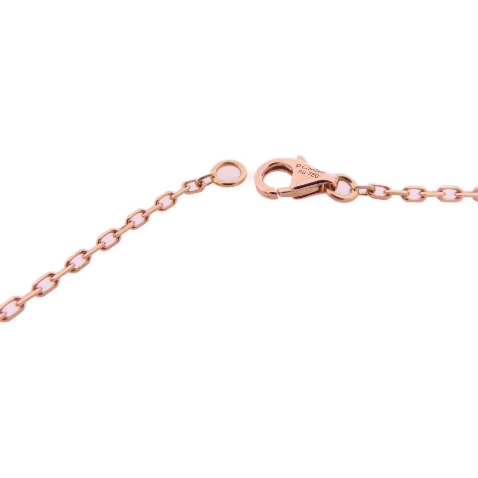 CARTIER 18K玫瑰金/黃金/白金/鑽石Trinity Diamond Necklace金扣項鏈