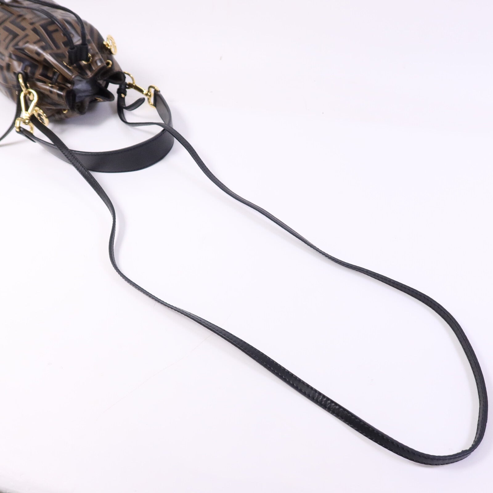 FENDI 牛皮皮革Mon Tresor Mini金扣手挽肩背兩用袋