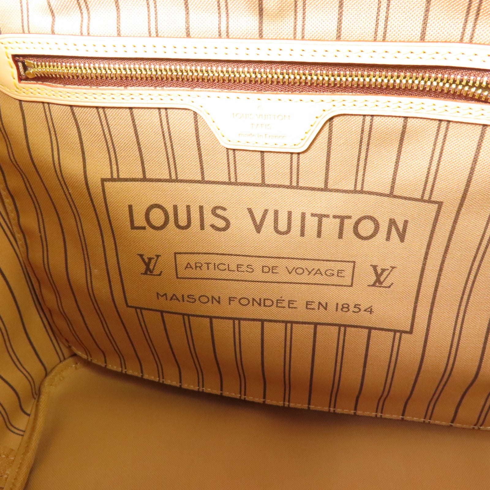 LOUIS VUITTON Monogram Neverfull MM金扣手挽袋