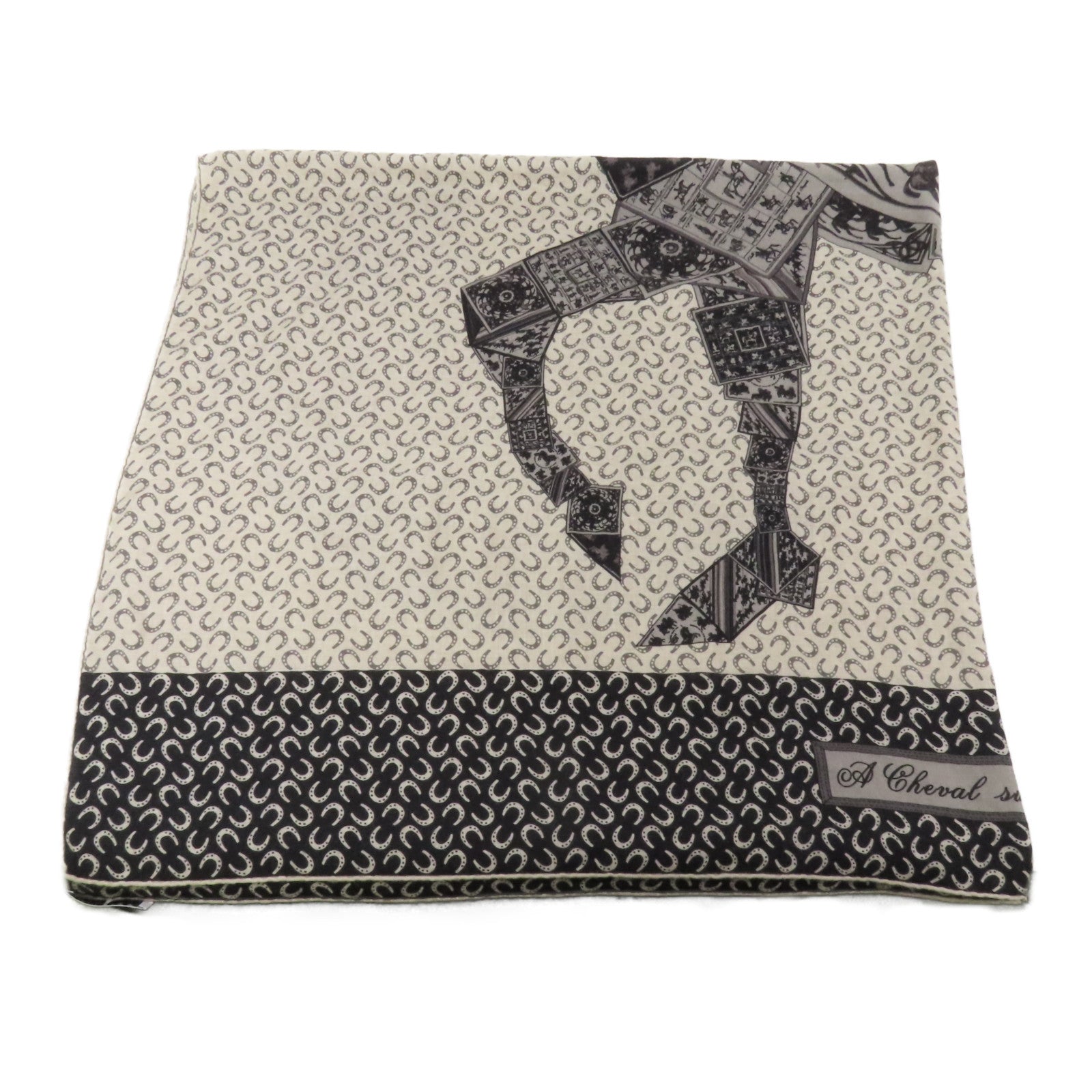 HERMES 羊絨/絲質Scarf 140X140絲巾