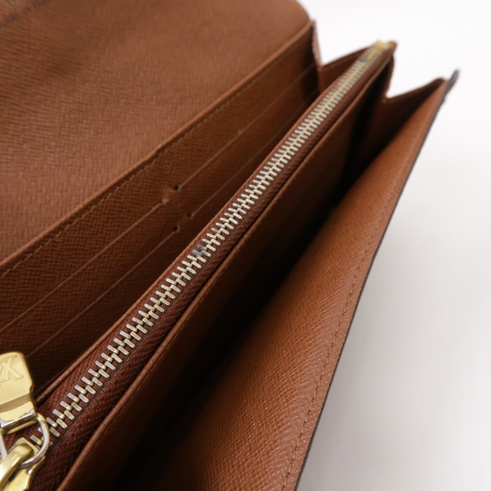 LOUIS VUITTON Monogram Portefeuille Sarah Wallet金扣折疊長錢包啡色