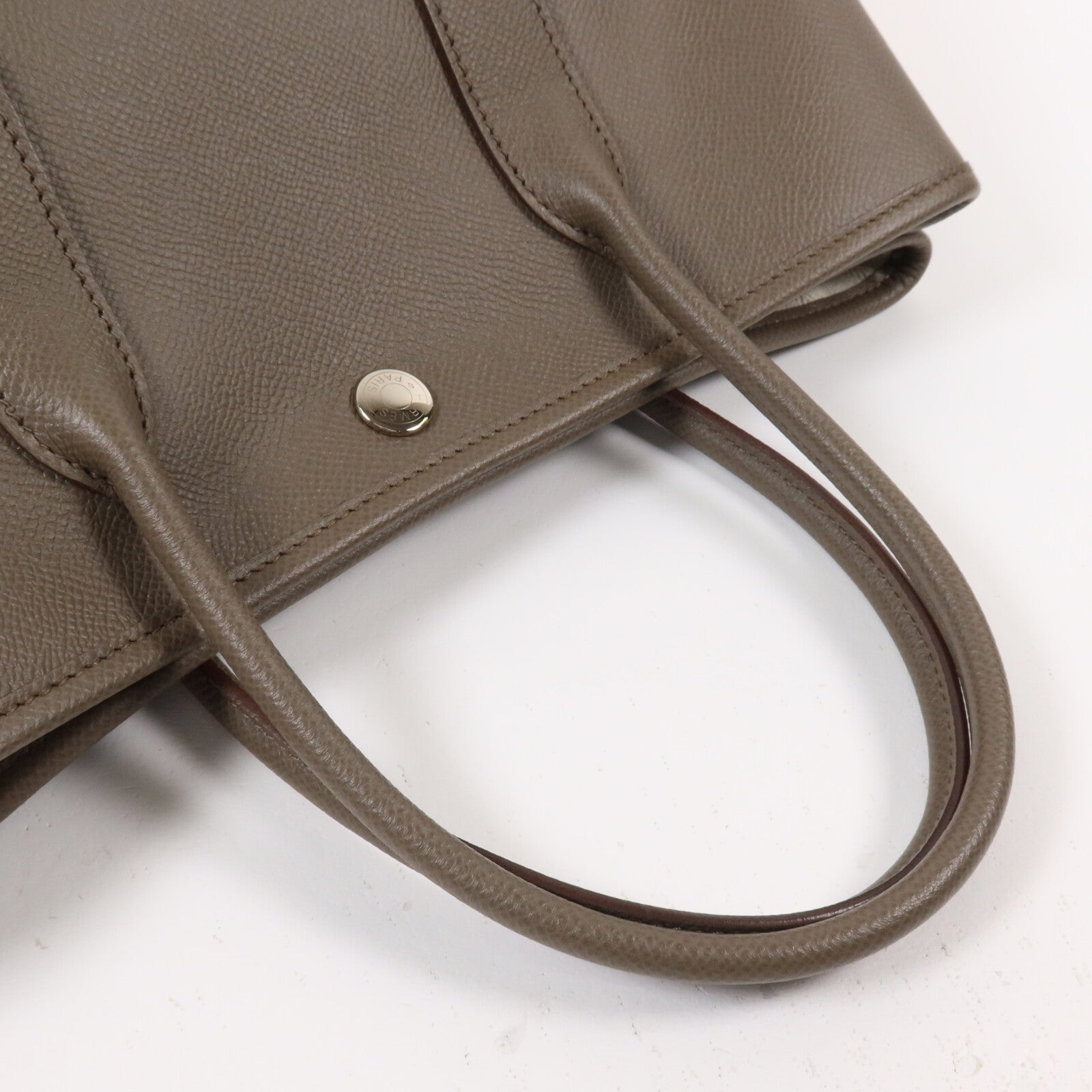 HERMES Epsom皮革Garden Party TPM手挽袋Etain