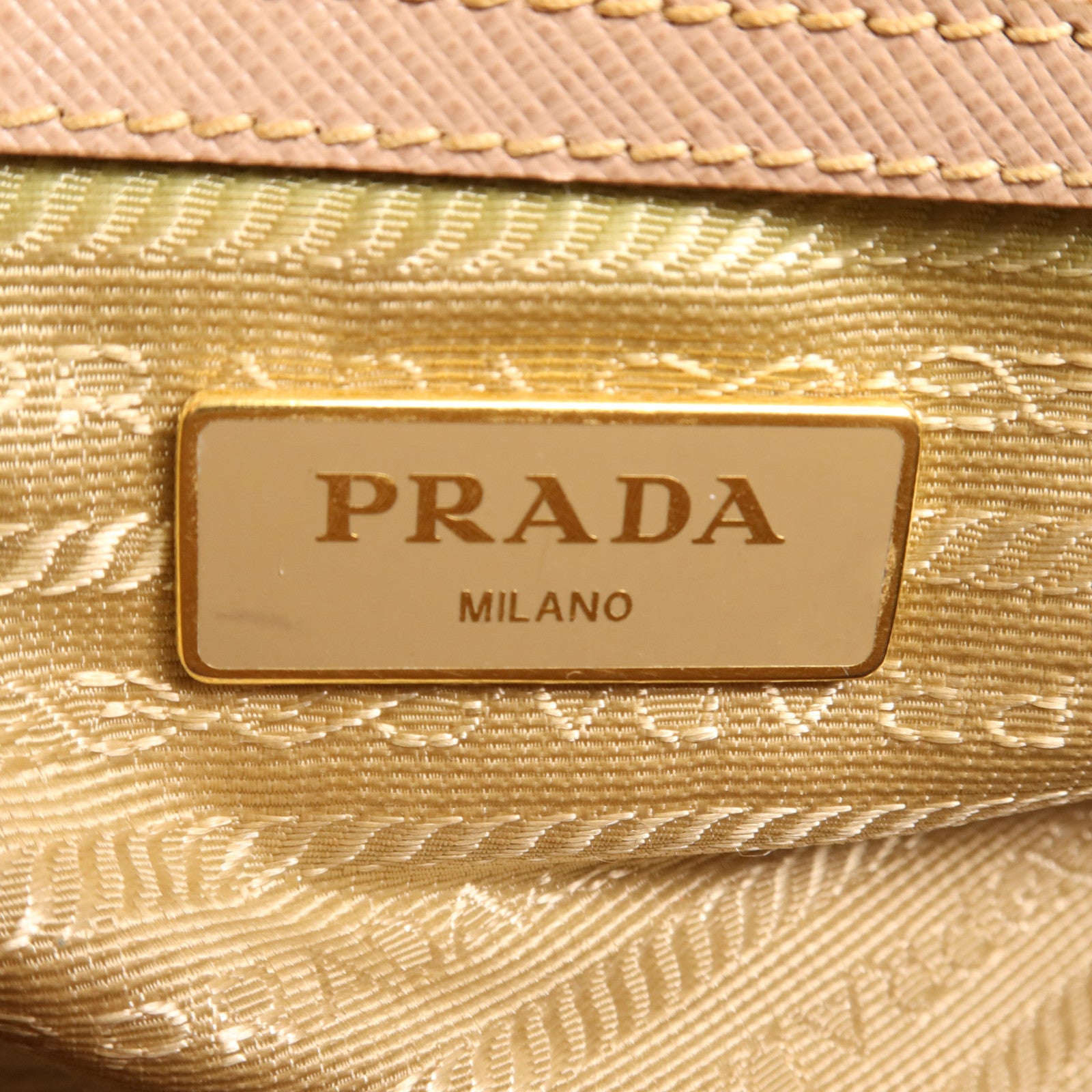 PRADA 牛皮皮革Galleria金扣手挽肩背兩用袋
