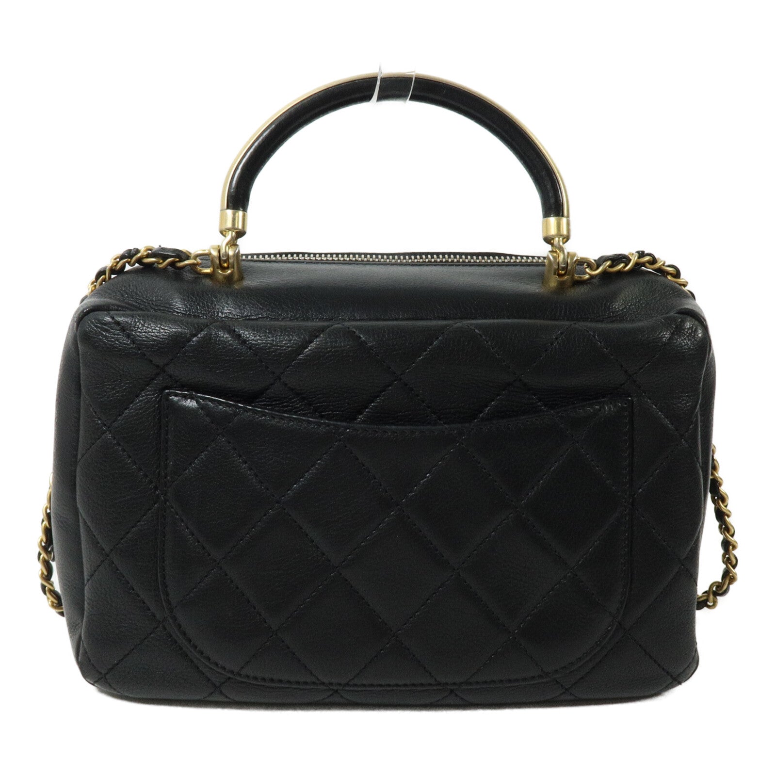CHANEL 羊皮皮革Chain Shoulder With Handle鏈帶手挽肩背兩用袋