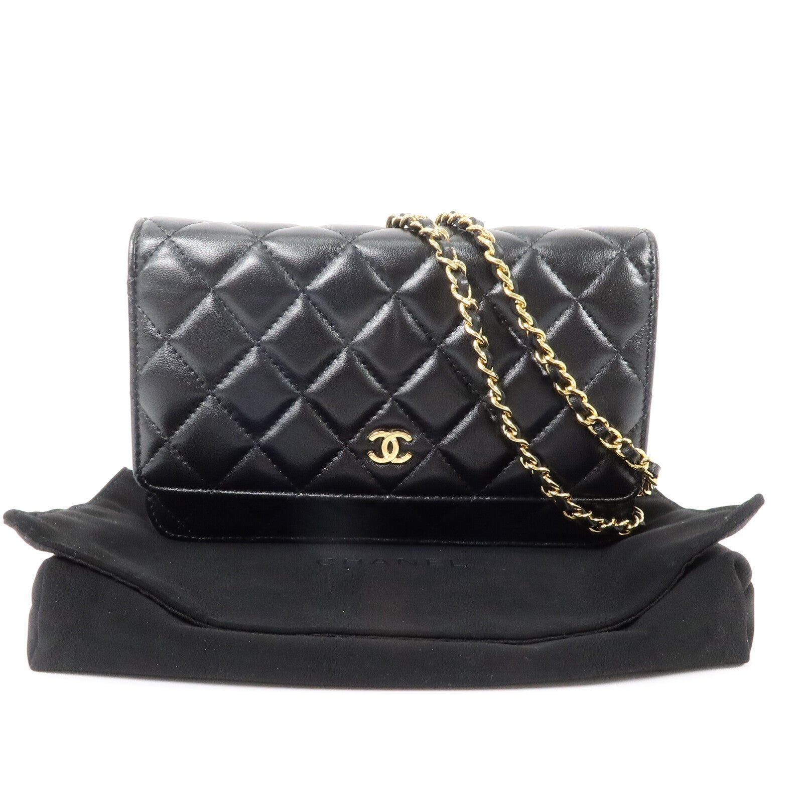 CHANEL 羊皮皮革WOC Wallet On Chain鏈帶肩背袋