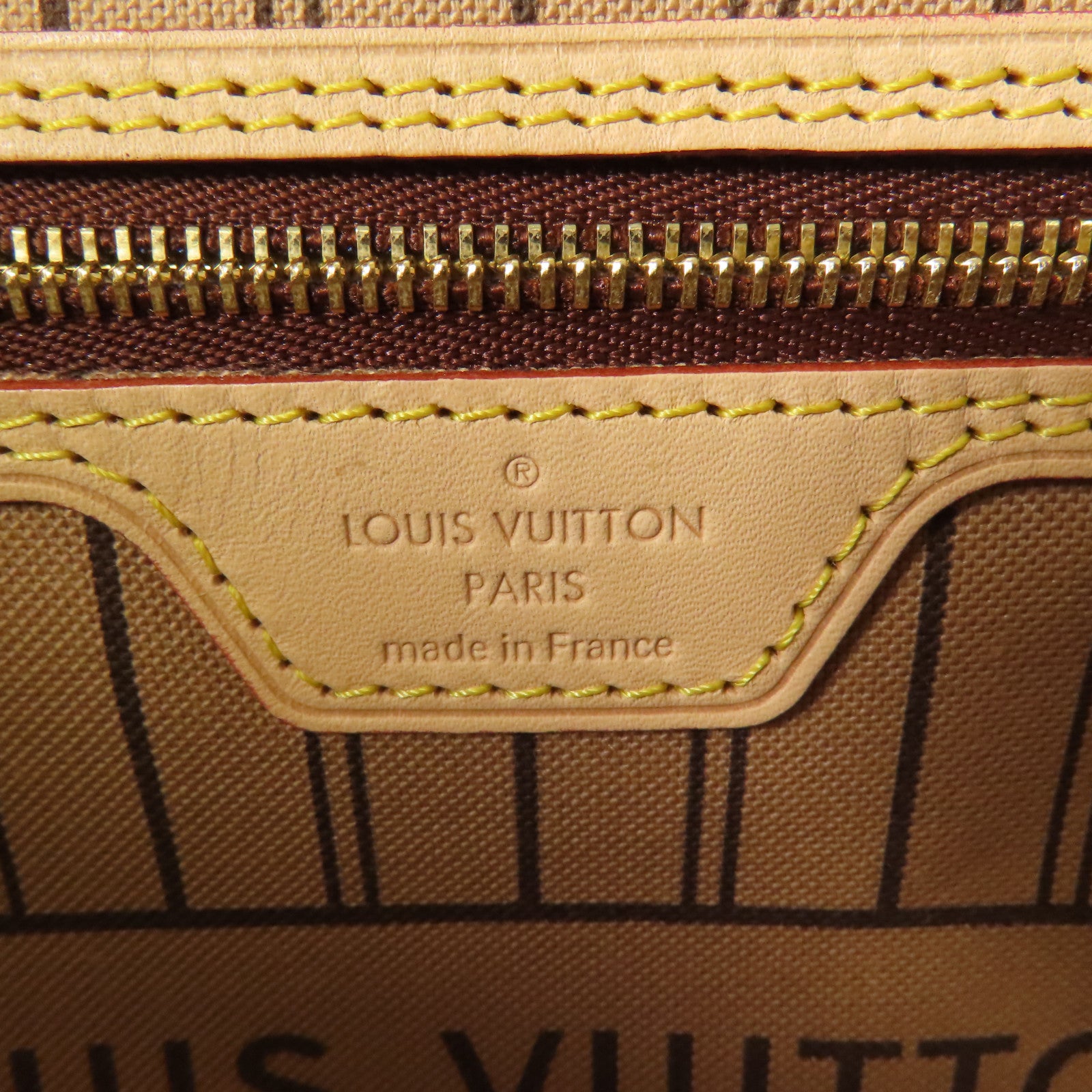 LOUIS VUITTON Monogram Neverfull MM金扣手挽袋