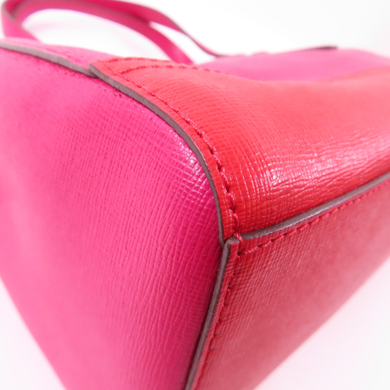 COACH 牛皮皮革Shoulder Bag金扣手挽肩背兩用袋粉紅色