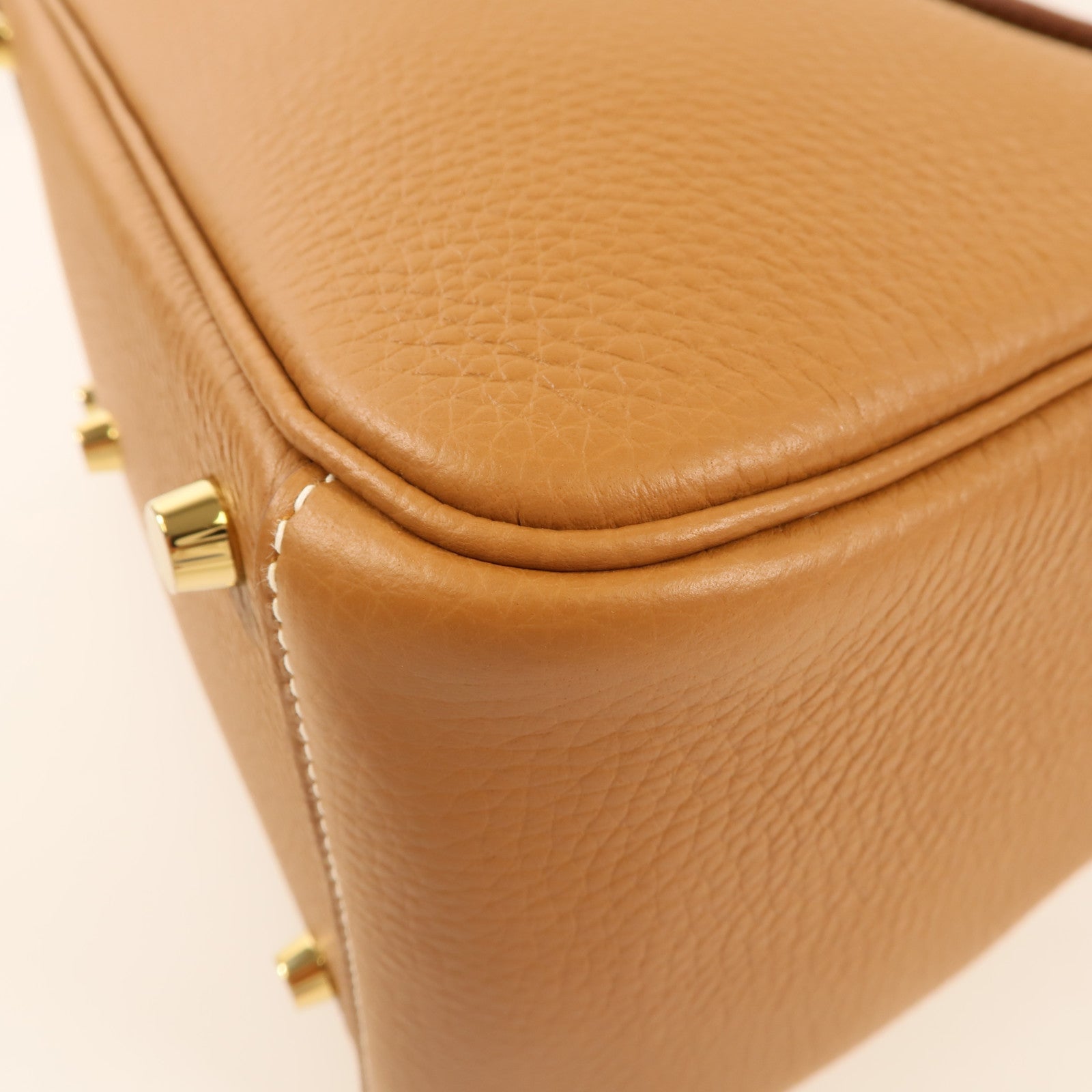HERMES Clemence皮革Lindy 26金扣手挽肩背兩用袋37 Gold