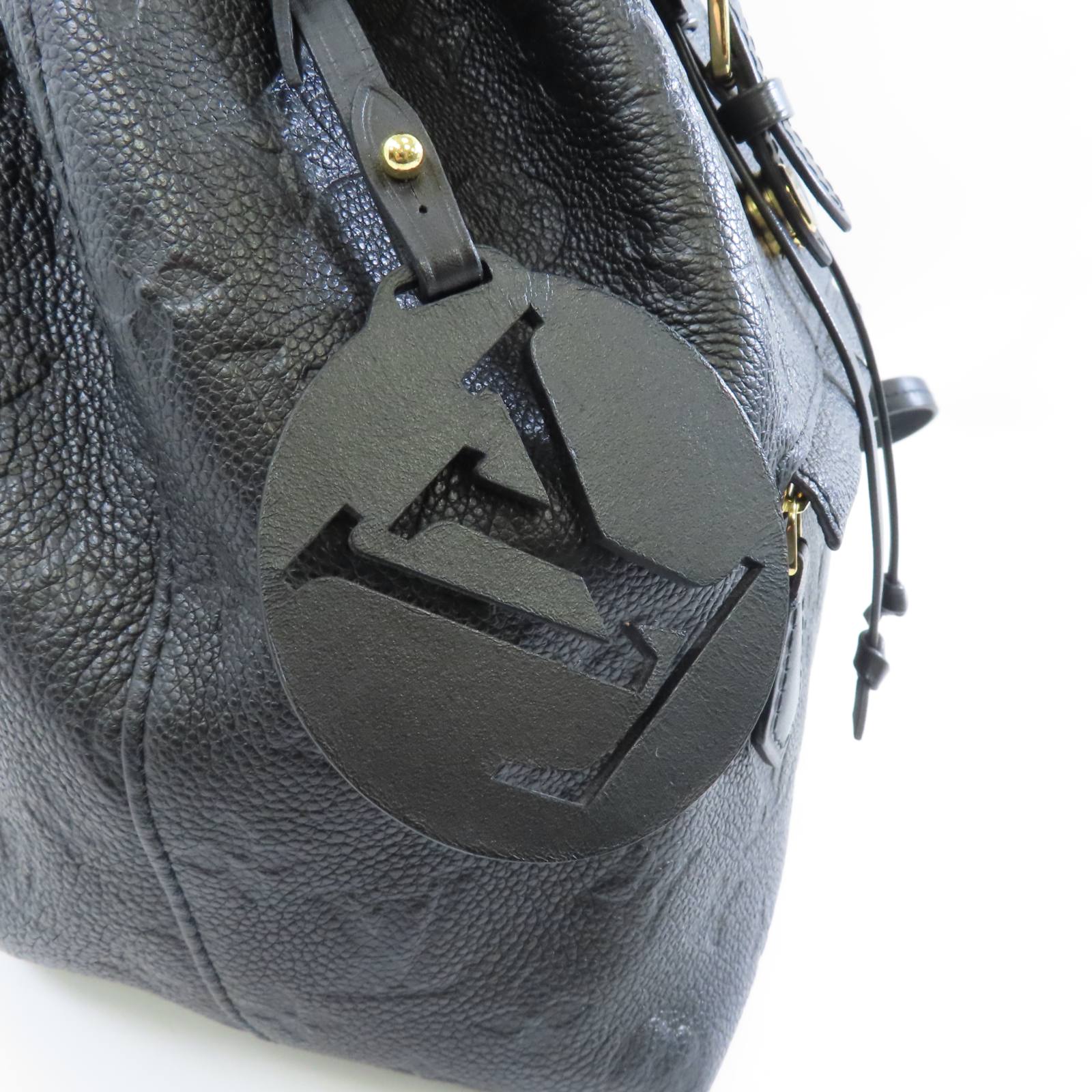 LOUIS VUITTON Monogram Empreinte Montsouris Backpack金扣背包黑色