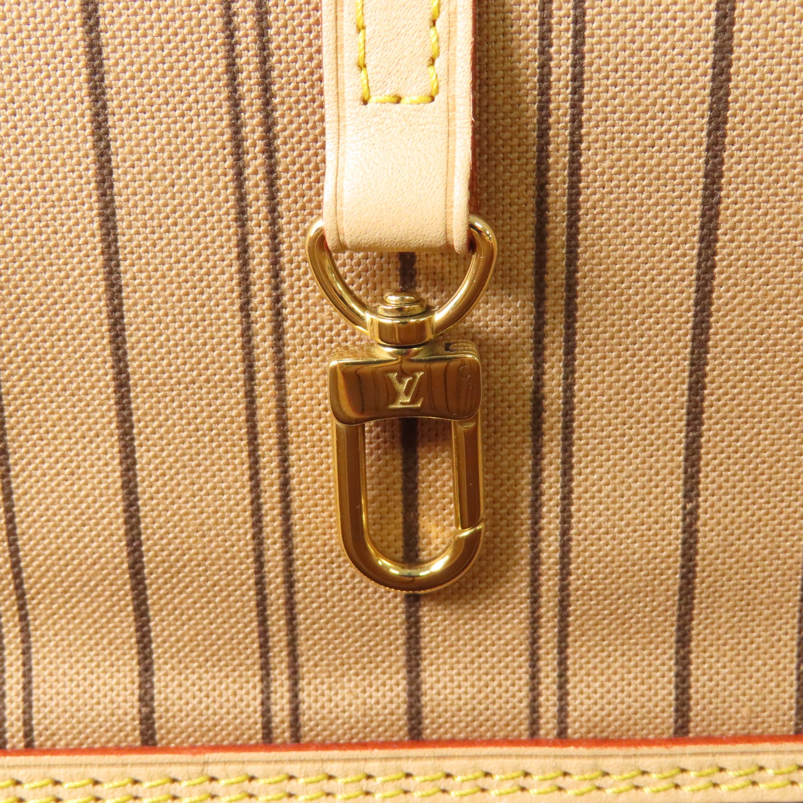 LOUIS VUITTON Monogram Neverfull MM金扣手挽袋