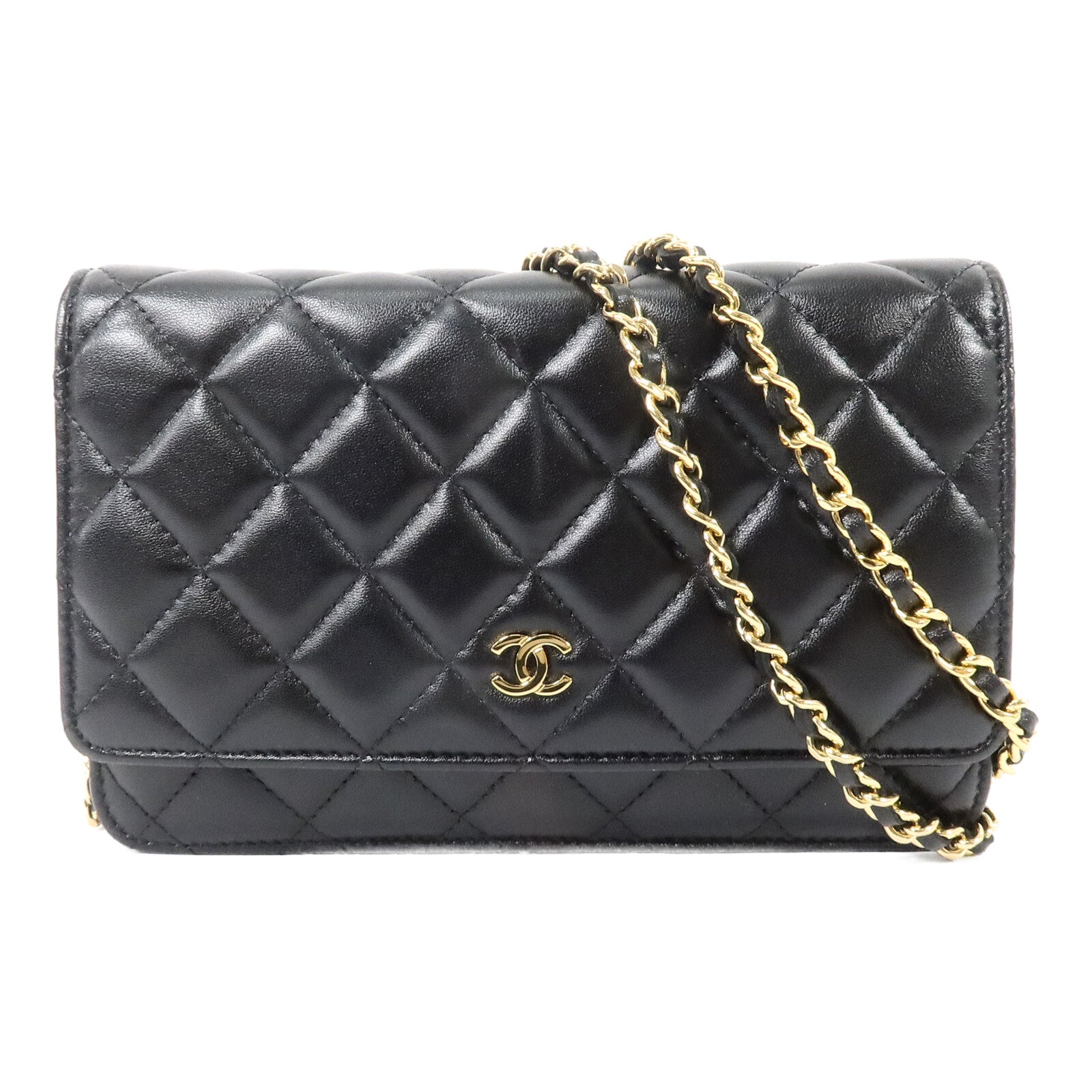 CHANEL 羊皮皮革WOC Wallet On Chain鏈帶肩背袋