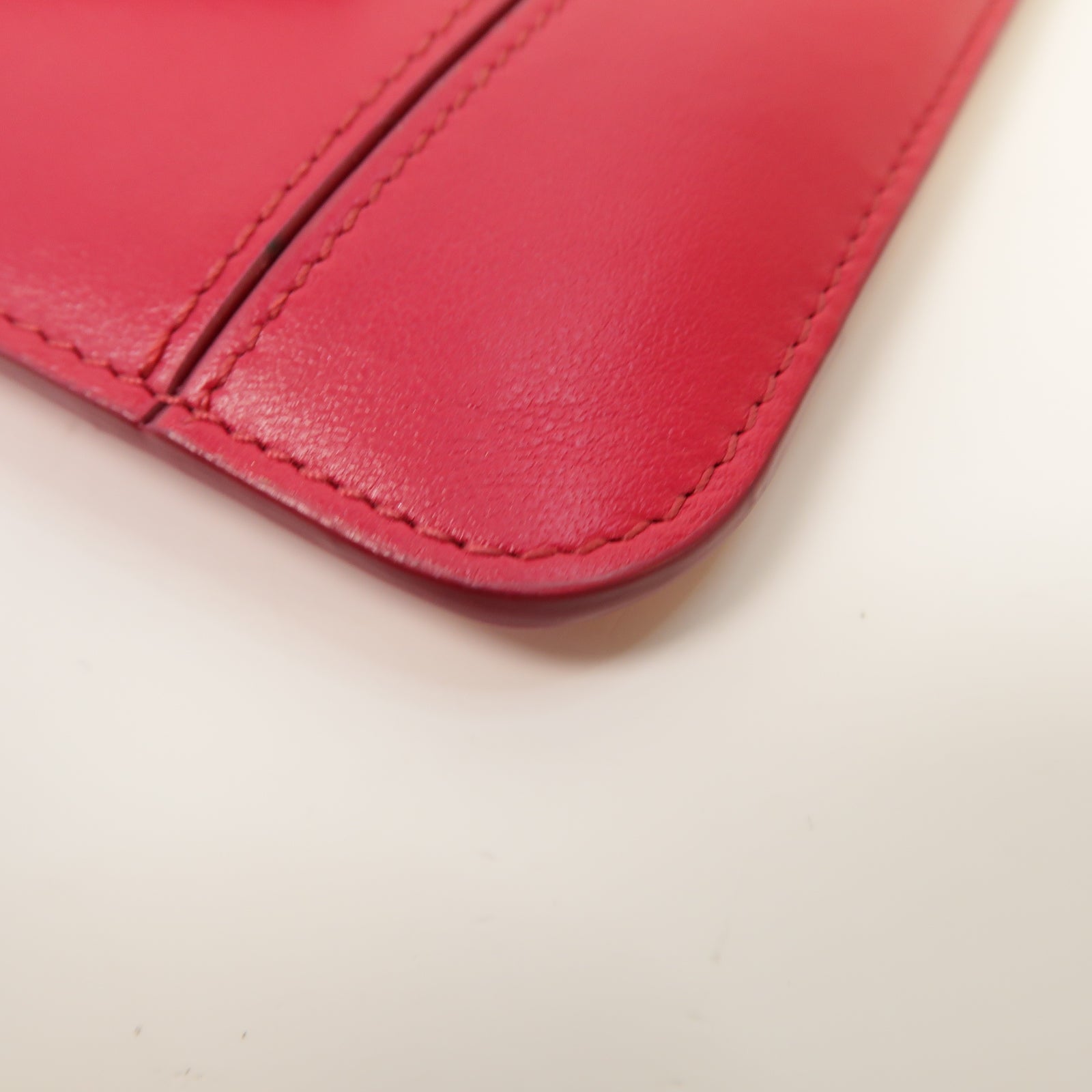 Chloe 【激減優惠】牛皮皮革Card case金扣卡片套紅色